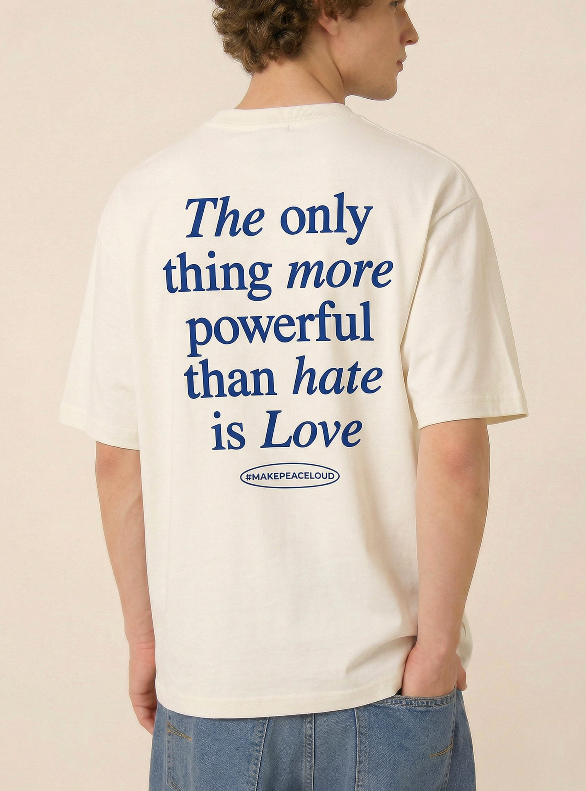 T-shirt boxy con stampa the only thing, WH2 WHITE