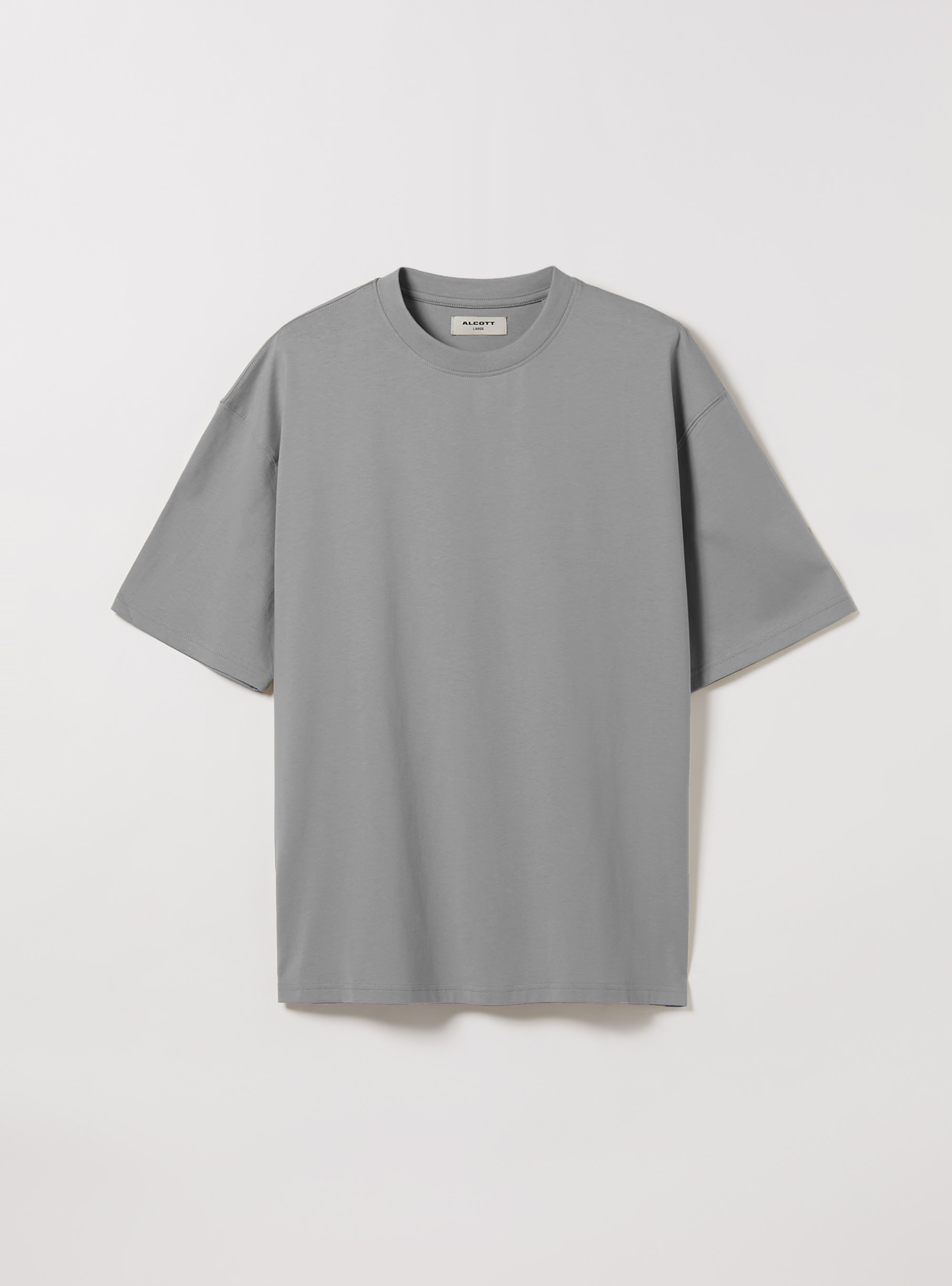 T-shirt en coton &agrave; la coupe large, GY2 GREY MEDIUM