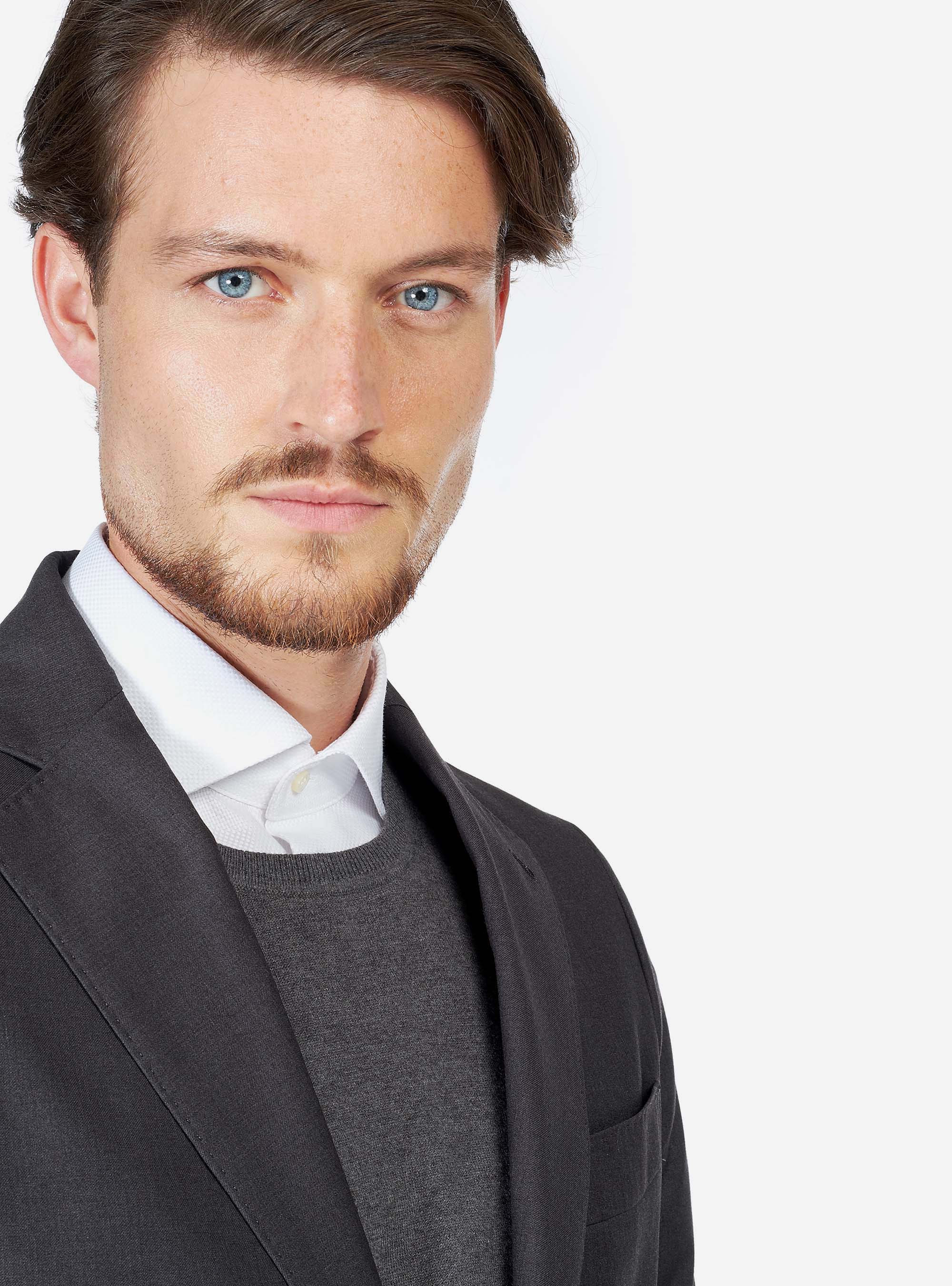 Abito tinta unita 2 bottoni, GRIGIO