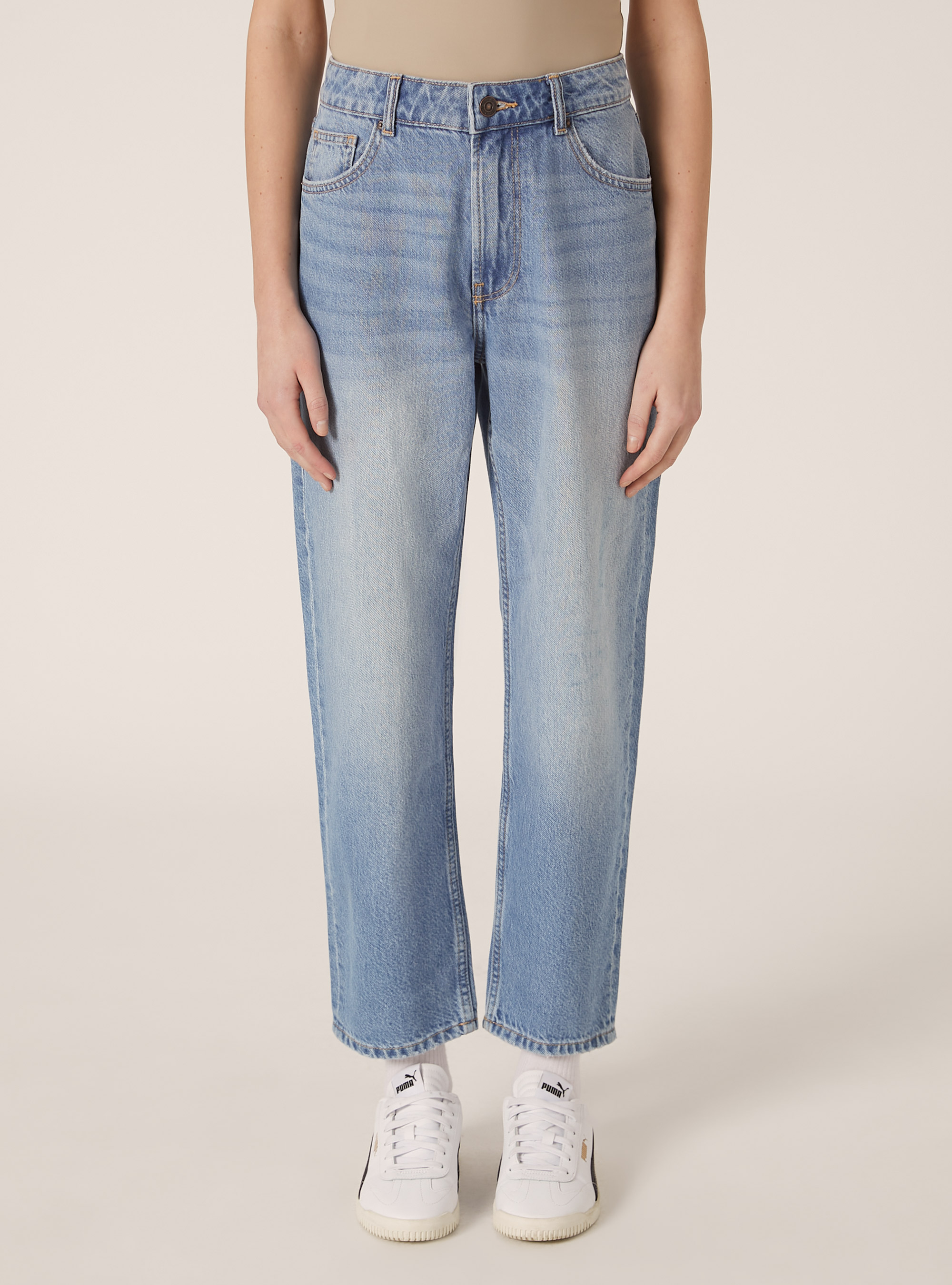 Mom fit jeans, D004 MEDIUM LIGHT BLUE