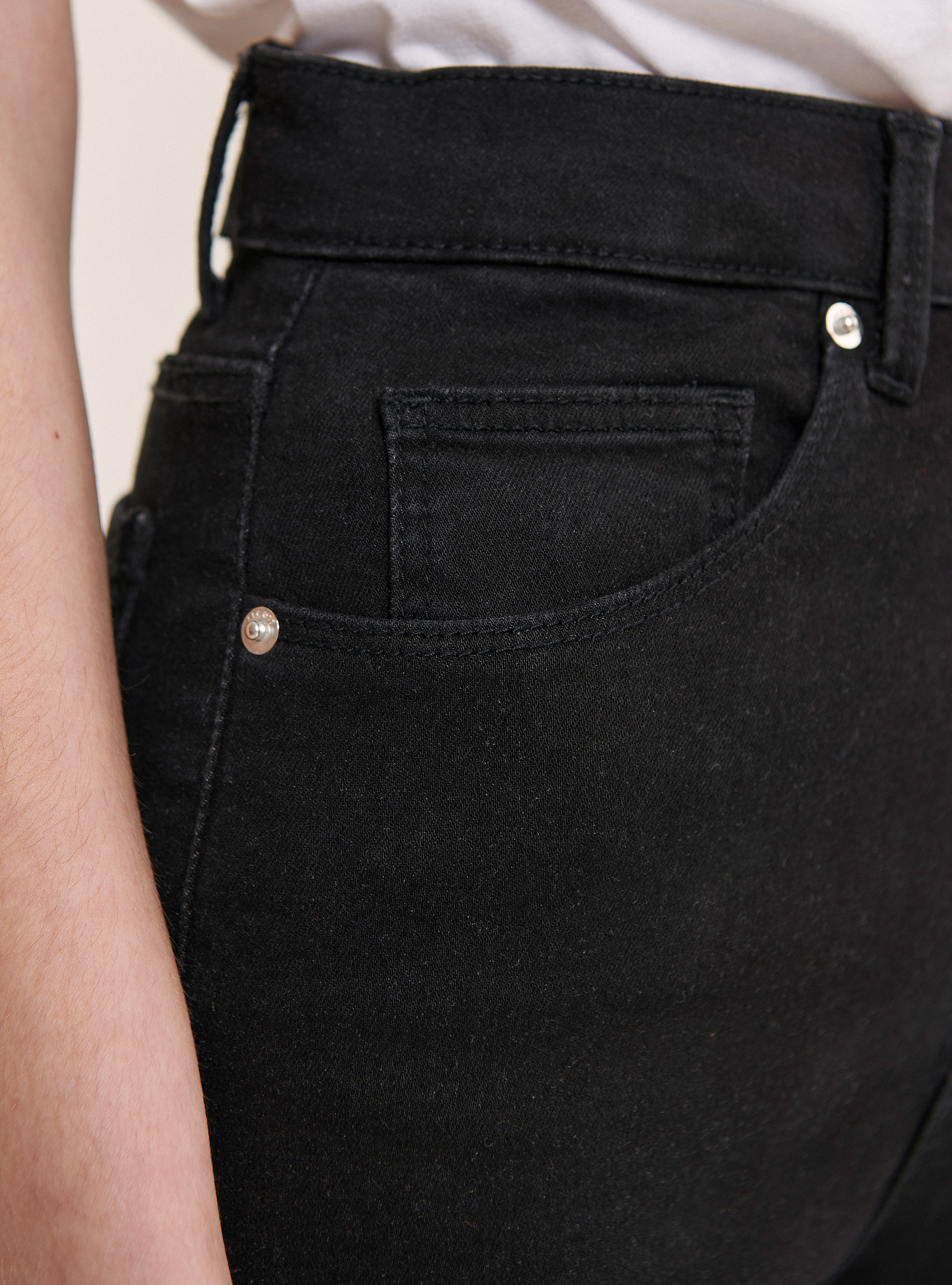 Jeans super hight waist, NERO