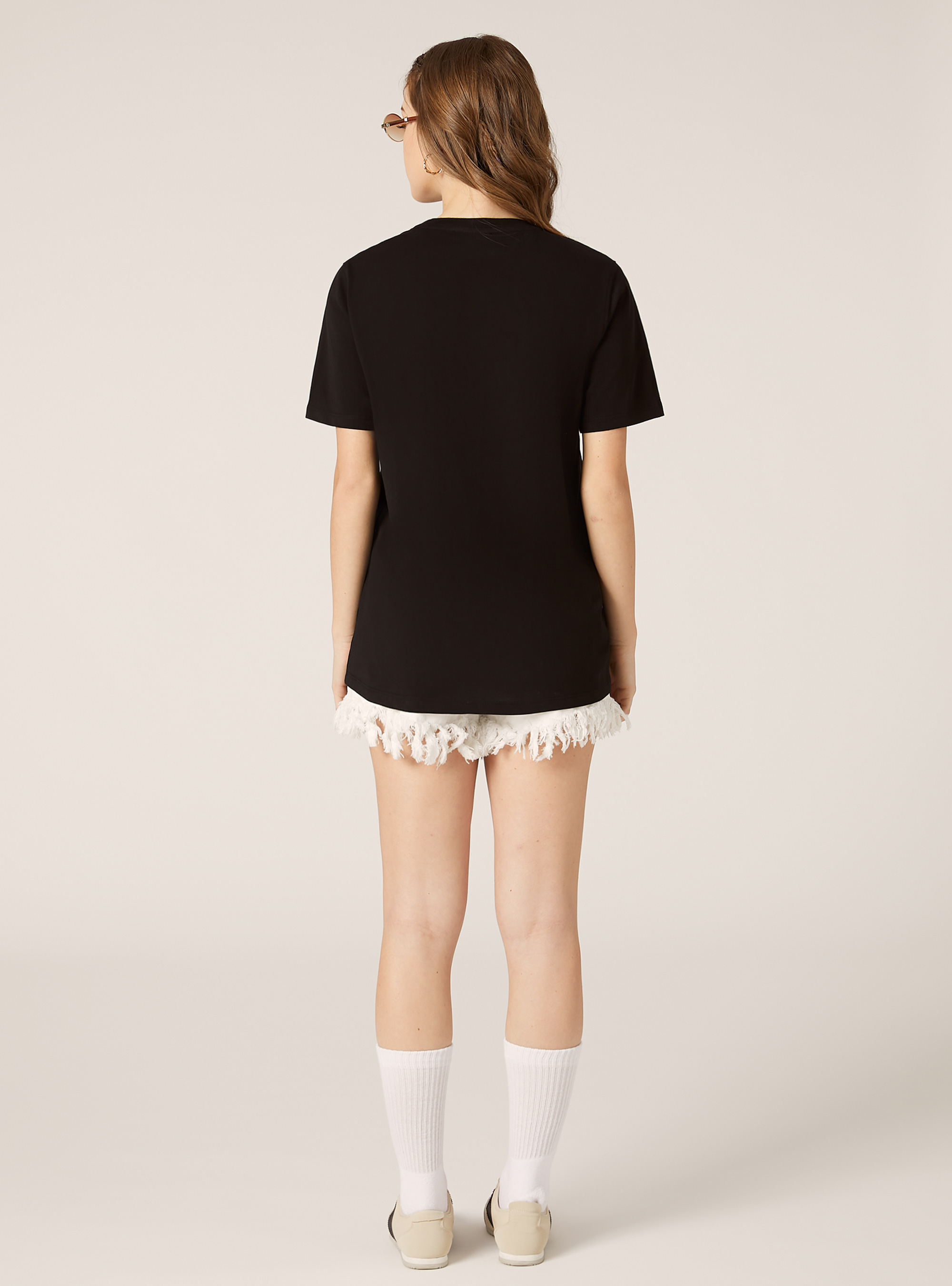 T-shirt &agrave; imprim&eacute; m&eacute;tallique, BK1 BLACK