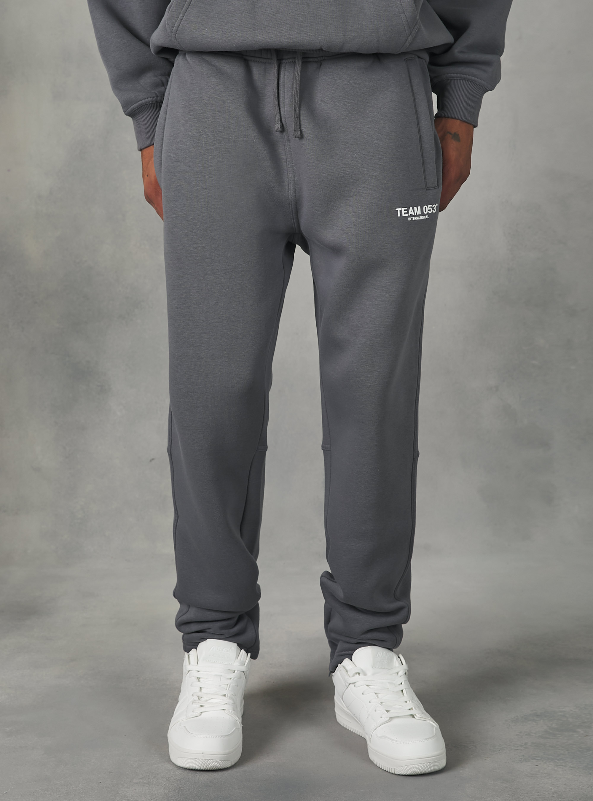 Jogger trousers with Team 053 print, GY1 GREY DARK