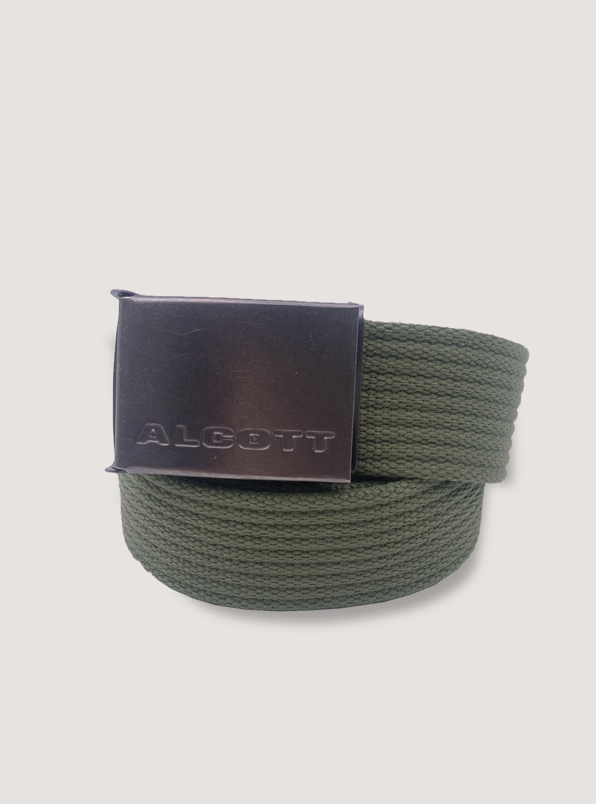 Woven belt with snap closure, C6647 KAKY