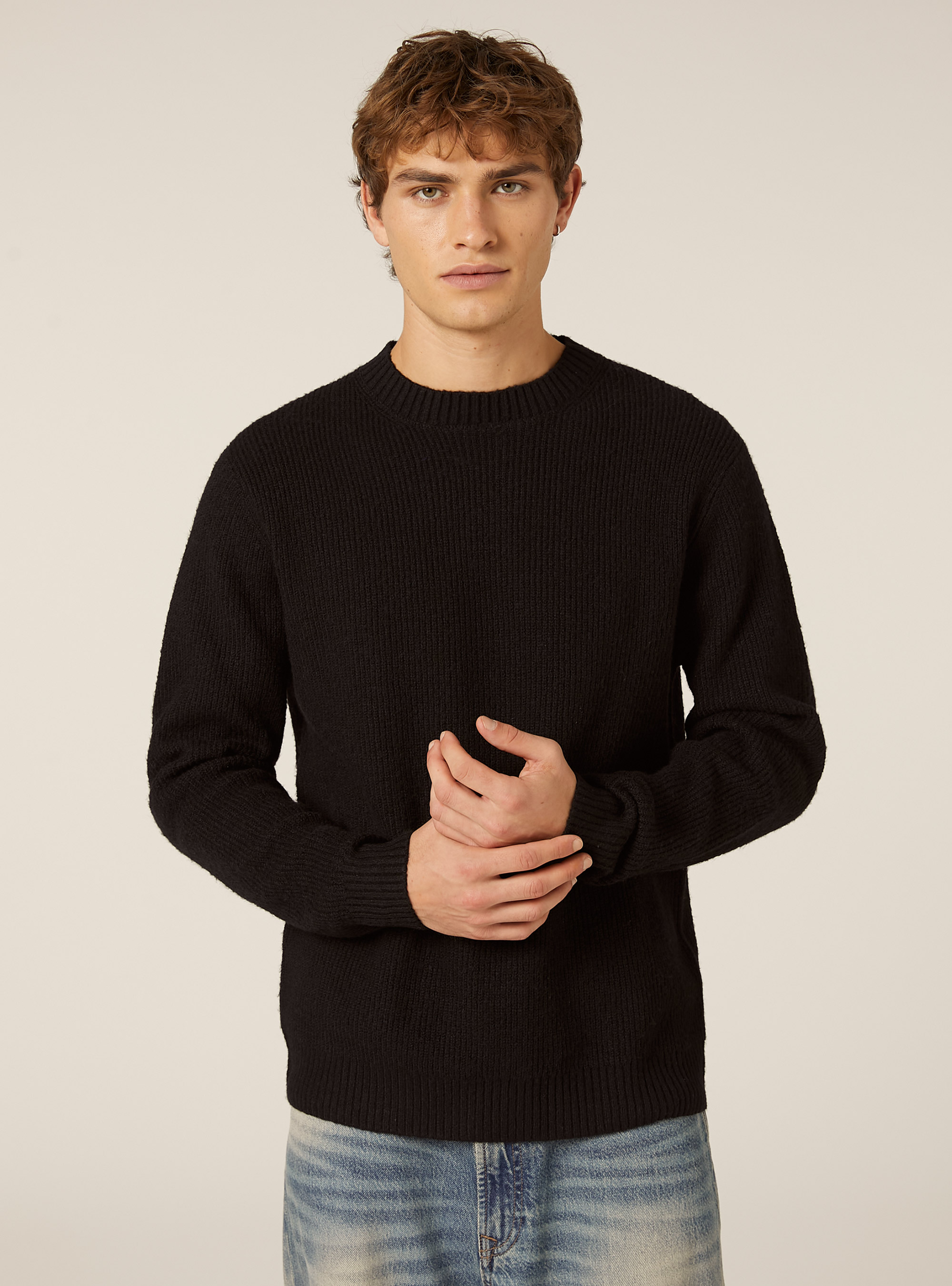 Jersey suave de canalé, NA1 NAVY DARK