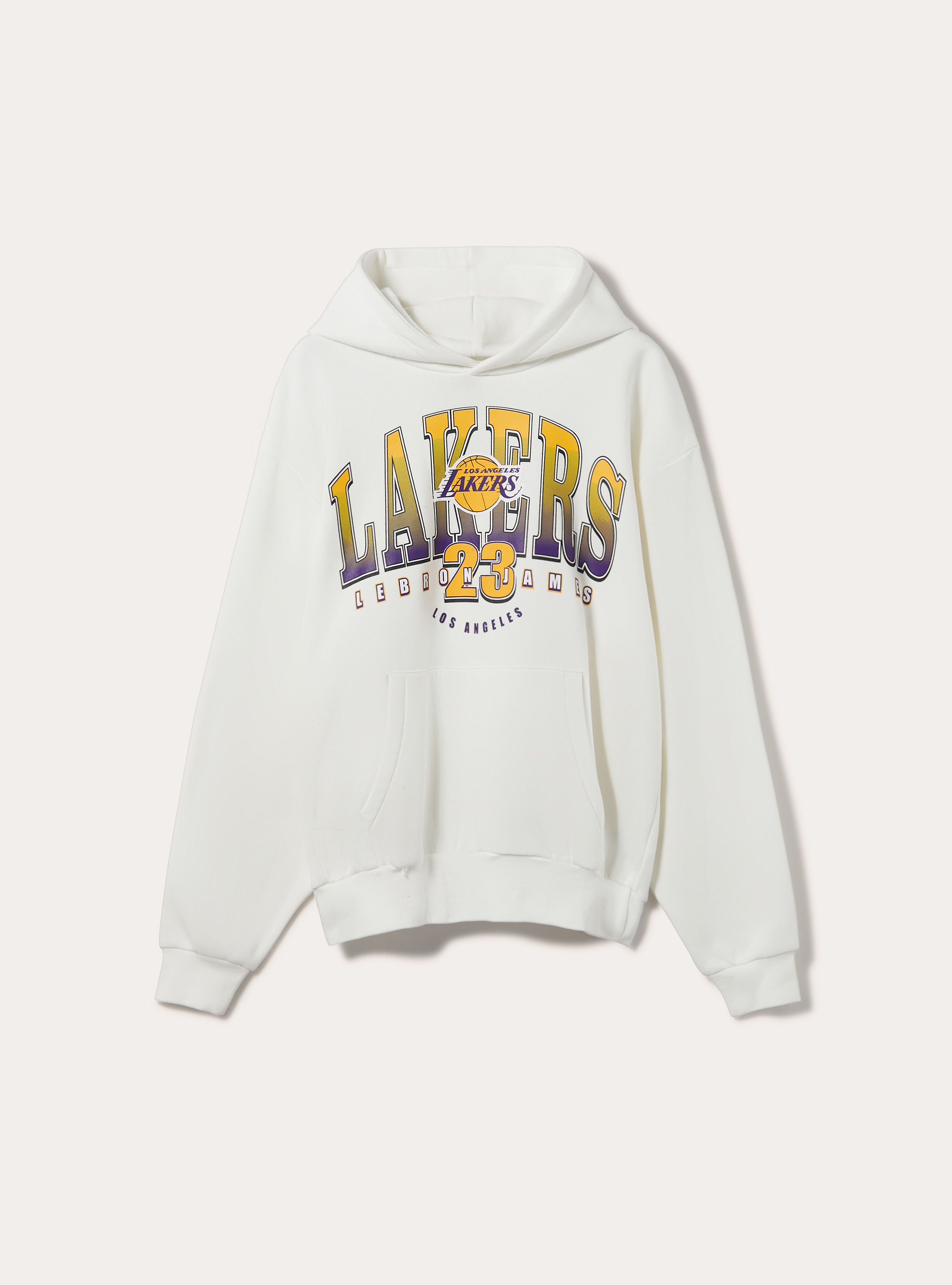Felpa boxy fit con cappuccio NBA / Alcott, WH2 WHITE