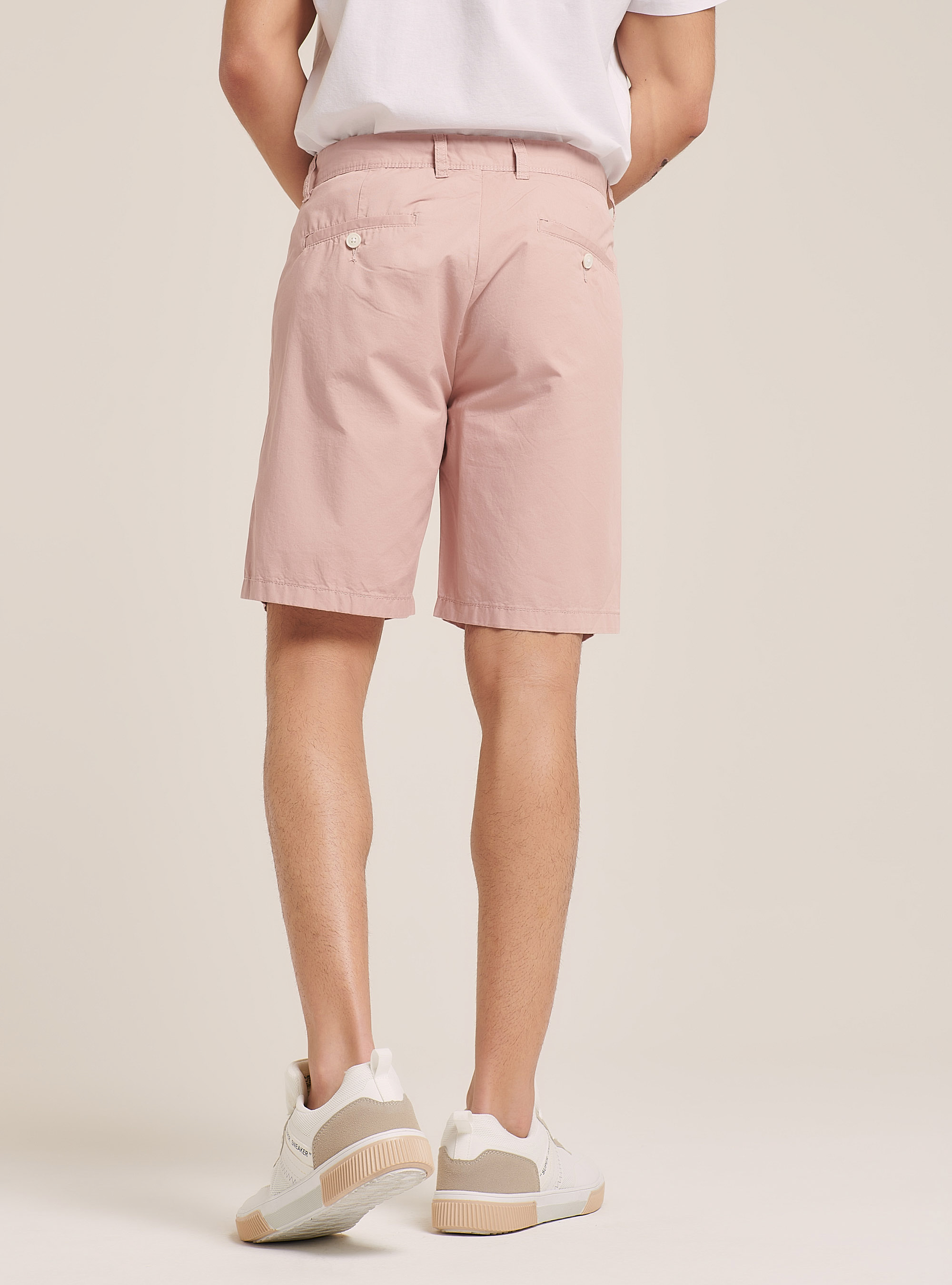 Plain twill Bermuda shorts, C514 PINK