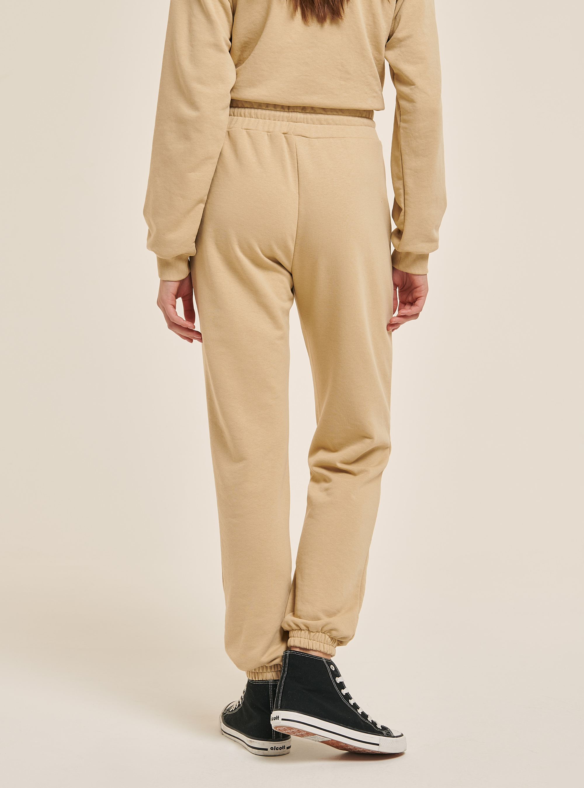 Pantalon jogger avec impression lettering sur la jambe, C1150 SAND