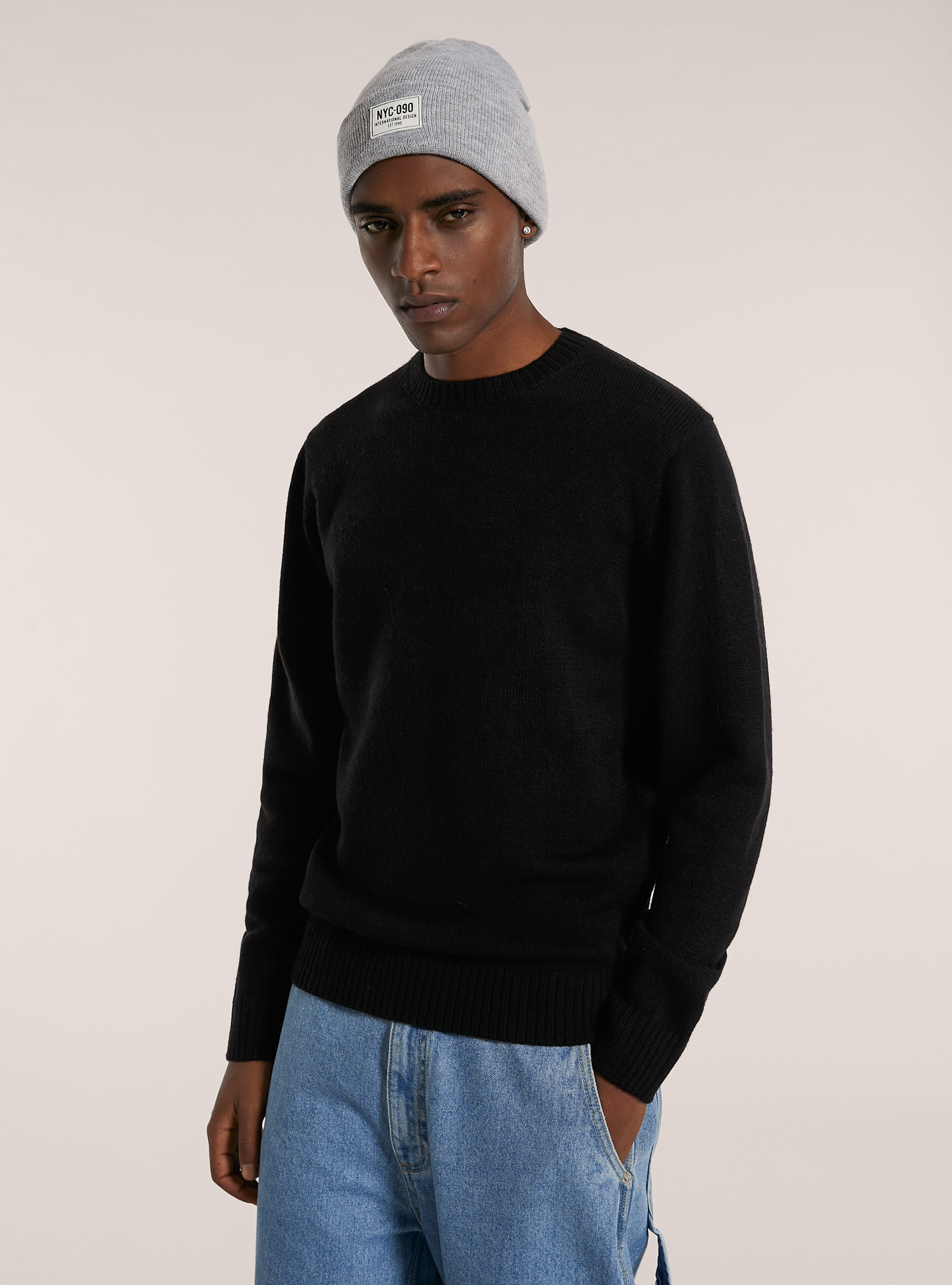 Maglione girocollo, BK1 BLACK