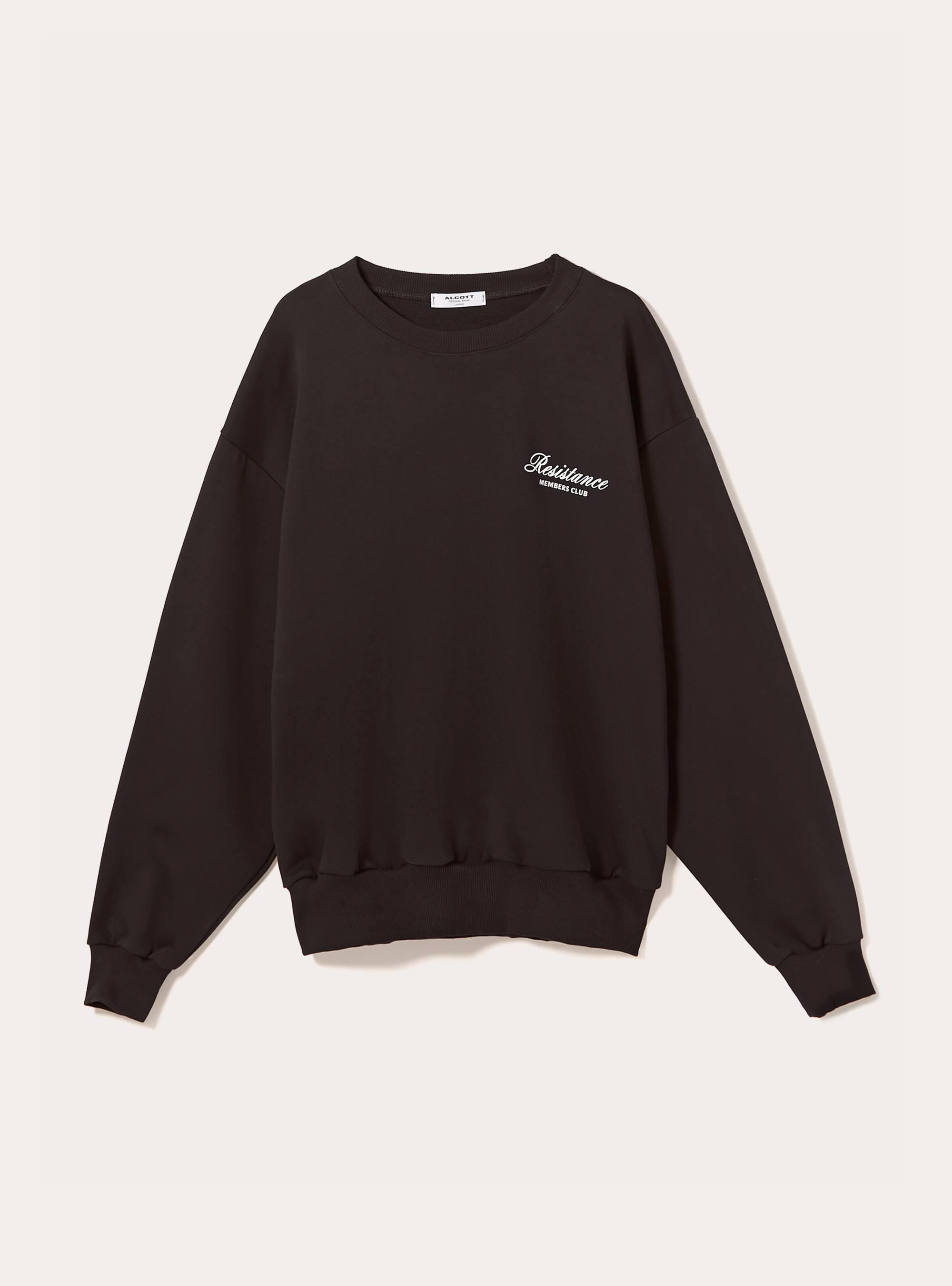 Boxy fit sweatshirt with print, BK1 BLACK