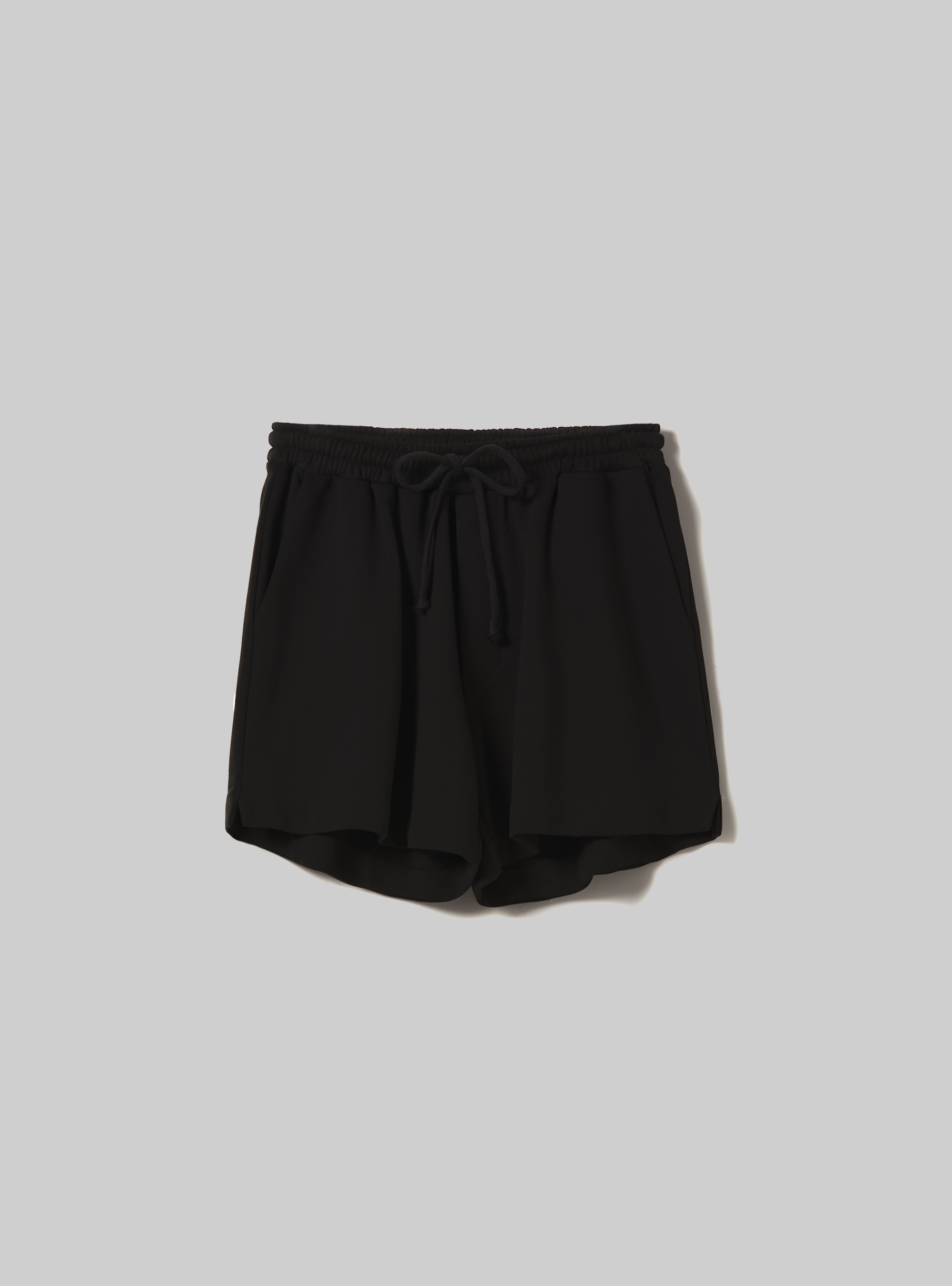 Boxy Fit Cotton Bermuda Shorts, BK1 BLACK