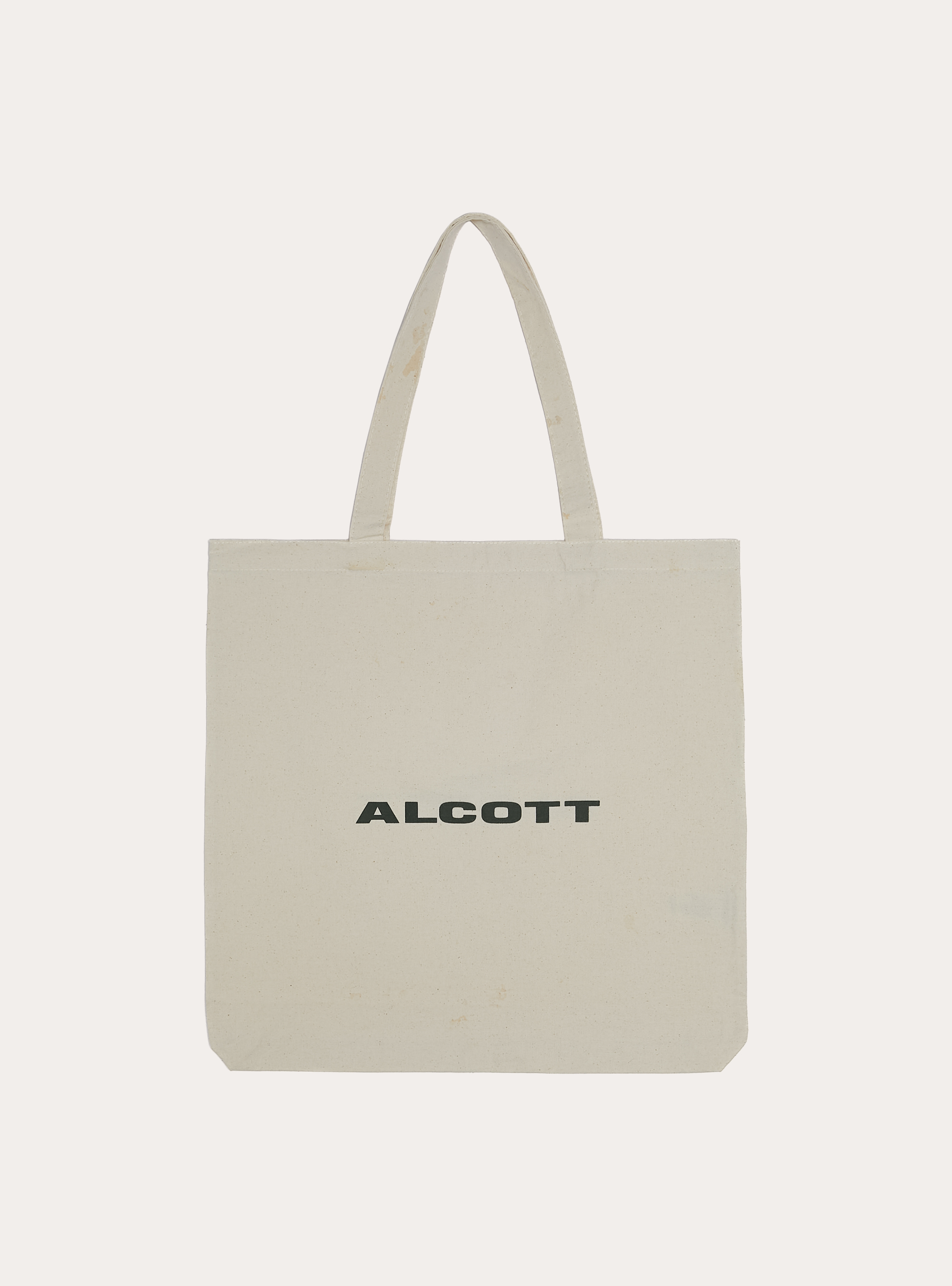 Borsa shopper con stampa alcott, OFF WHITE