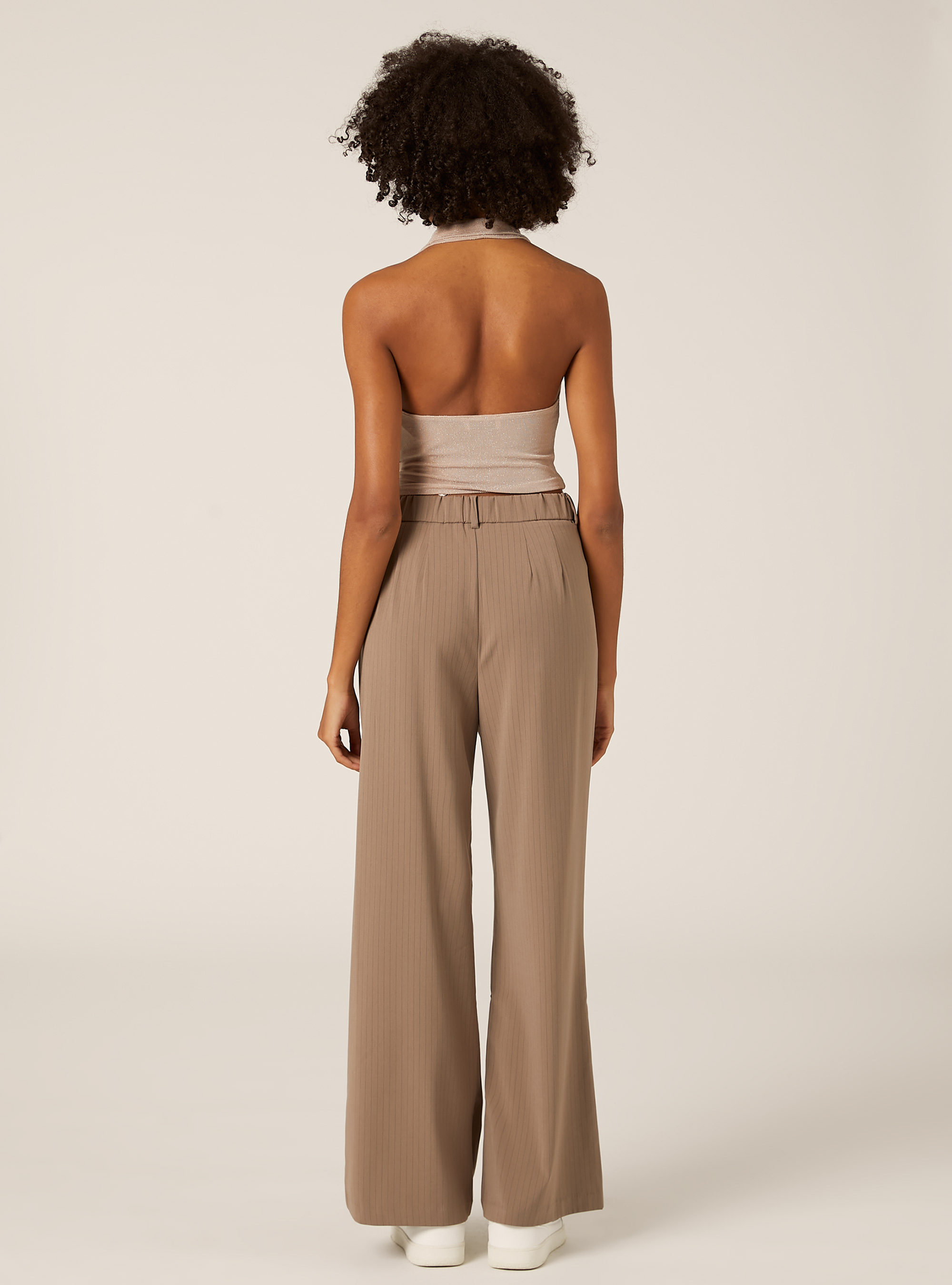 Halter top with rhinestones, PK3 PINK LIGHT