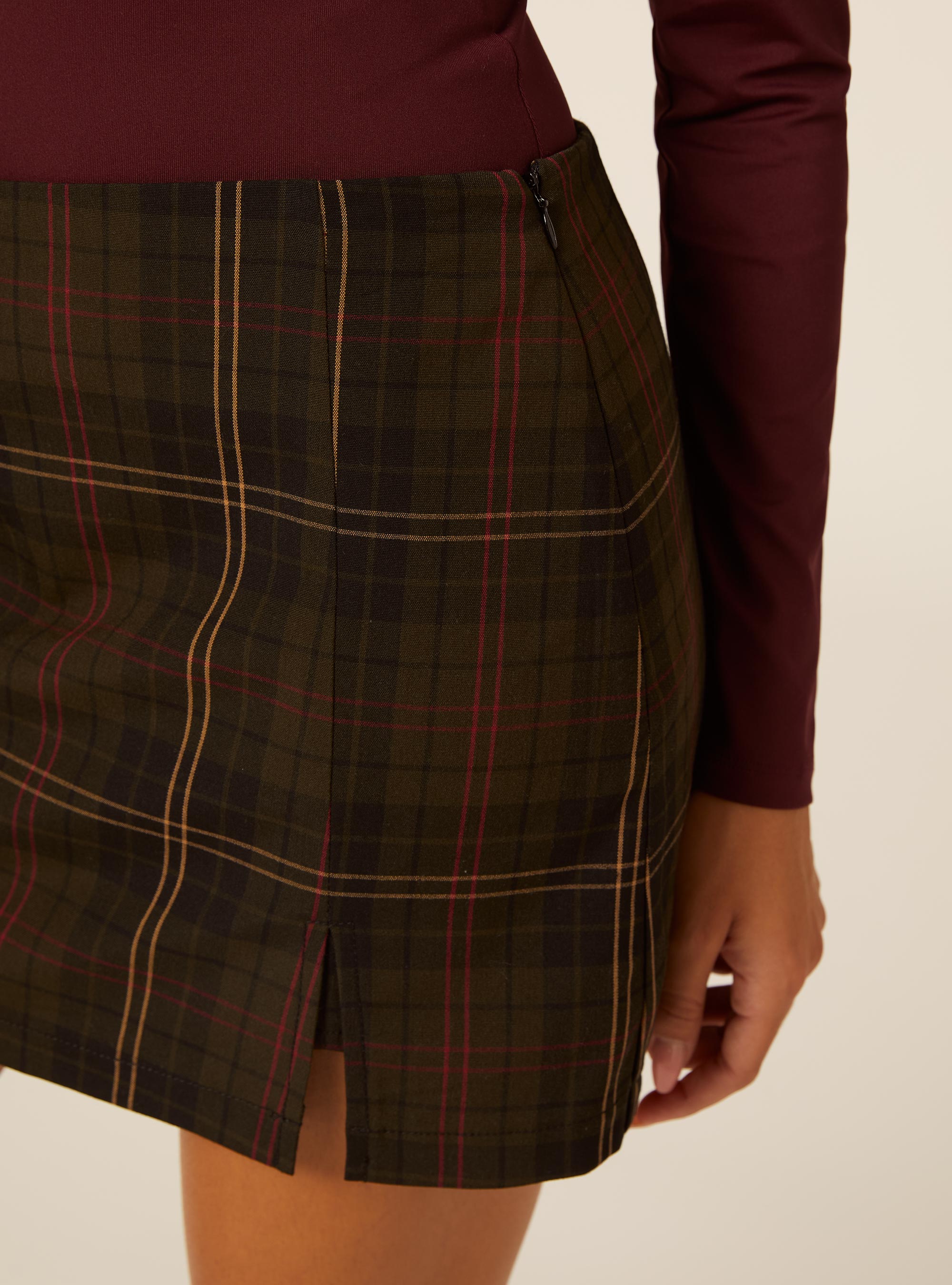 Skort mini a fantasia, CHECKS