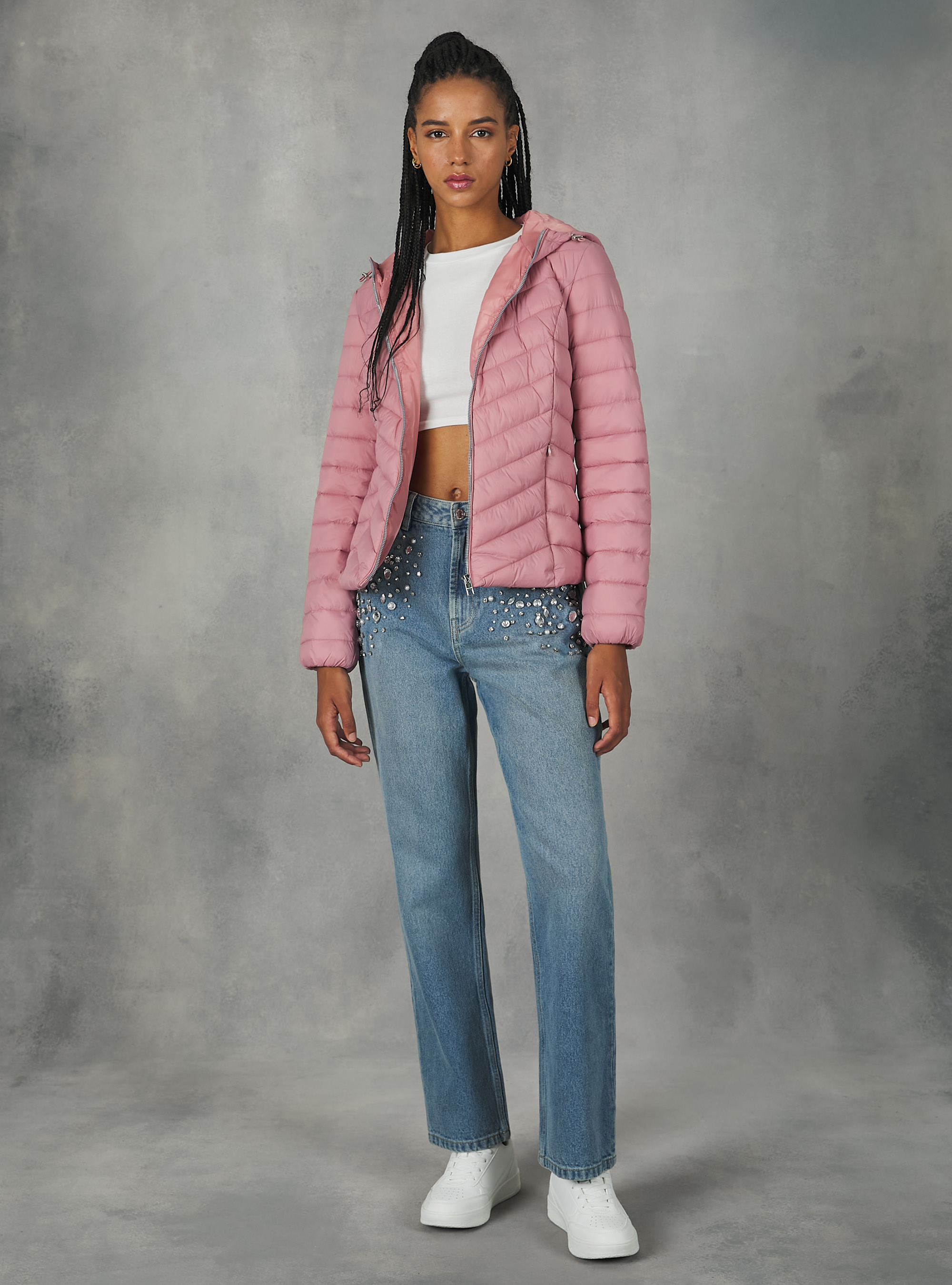 Jacket with recycled padding, PK2 PINK MEDIUM