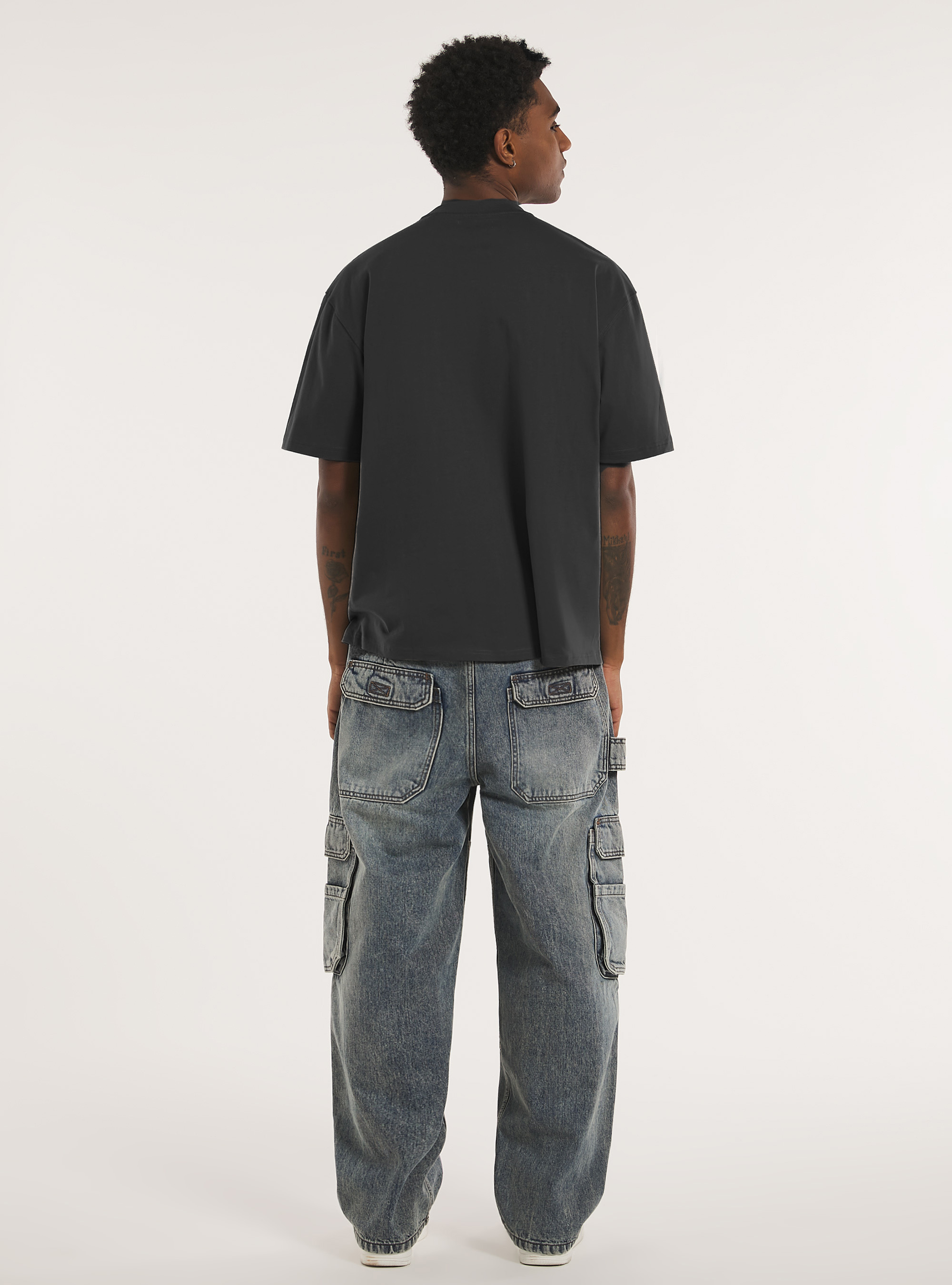 Cargo skater jeans relaxed fit, D006 AZURE