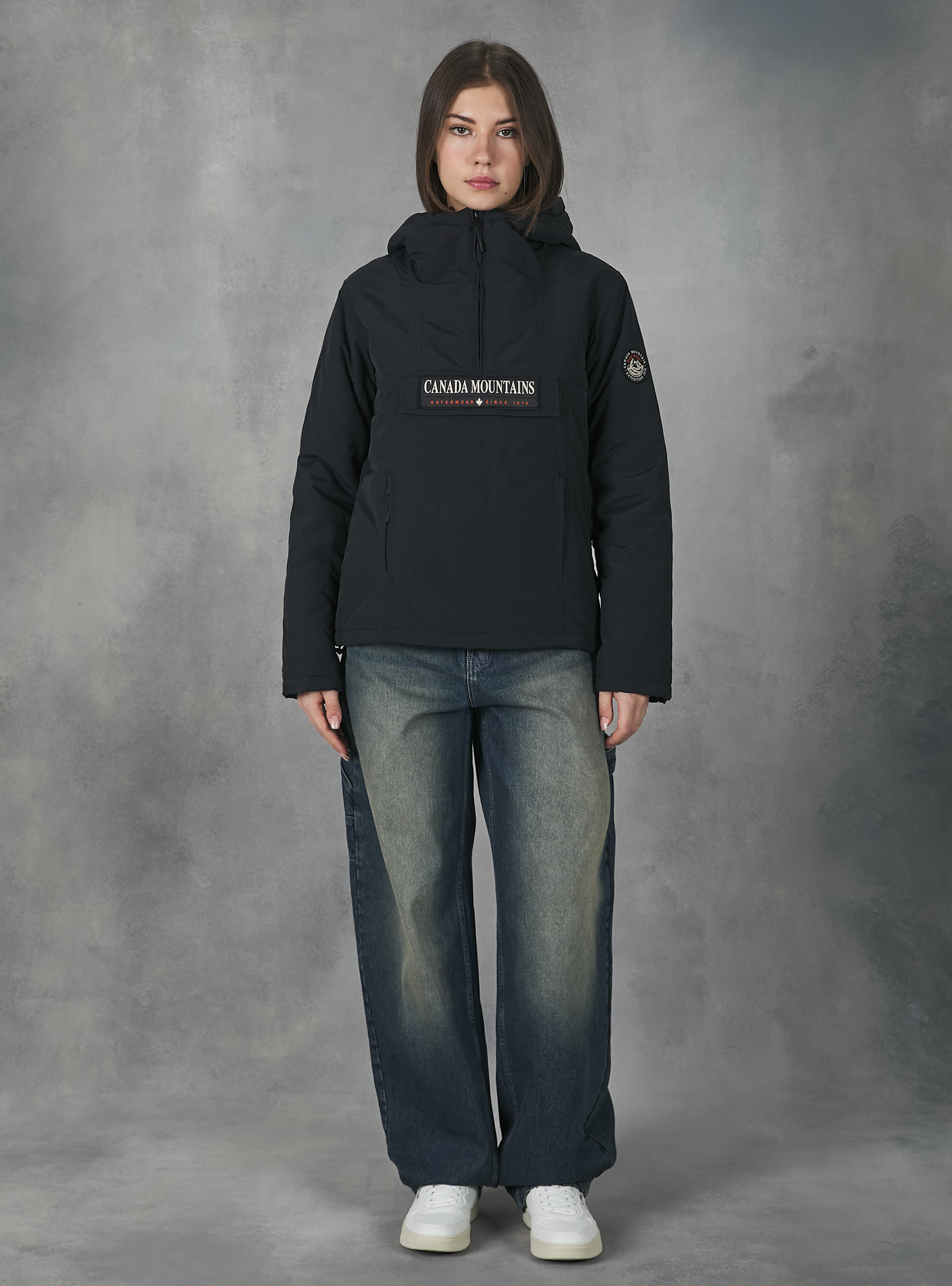 Giubbotto anorak con imbottitura riciclata, BK1 BLACK