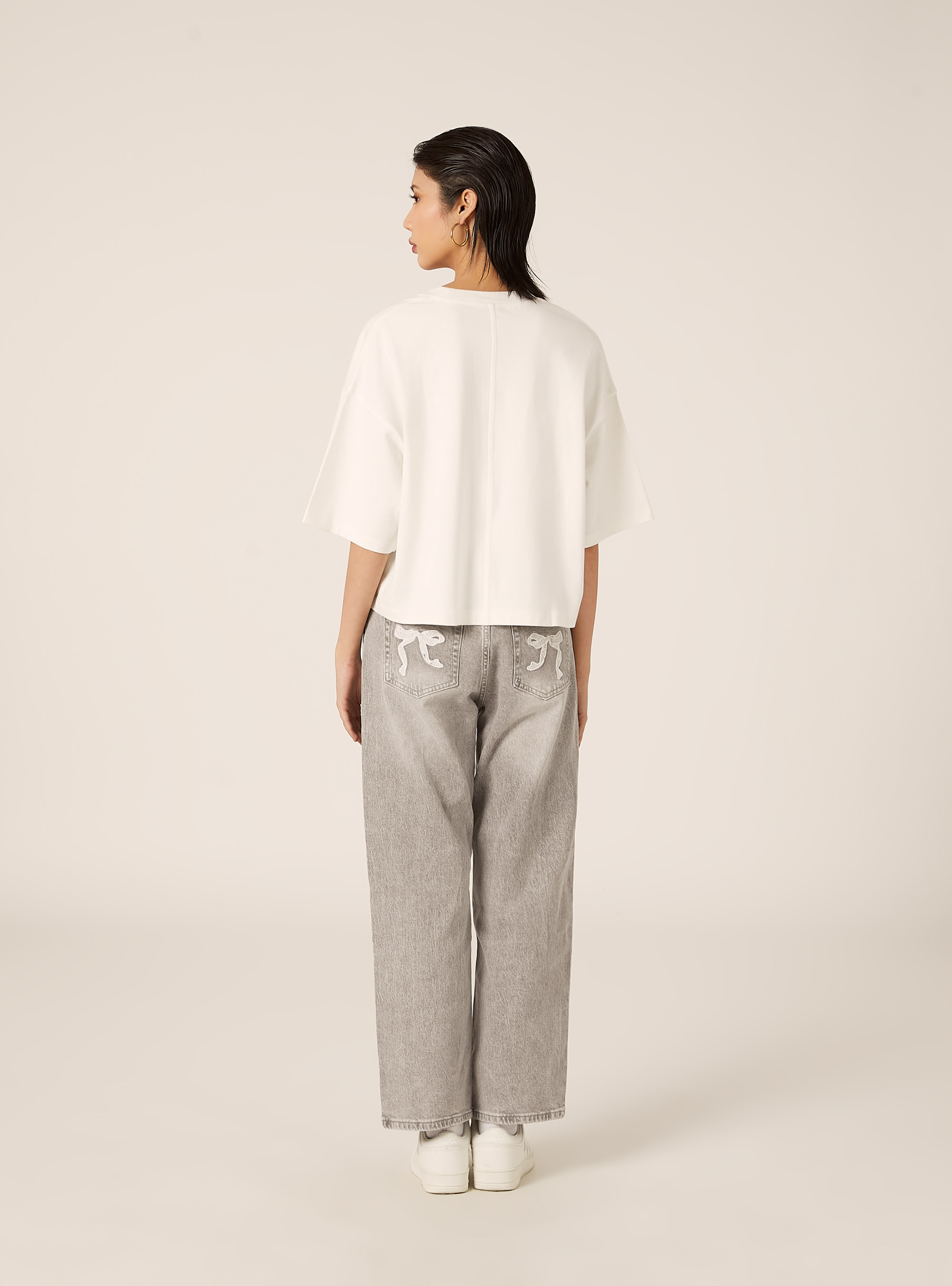 Basic boxy fit T-shirt, WH2 WHITE