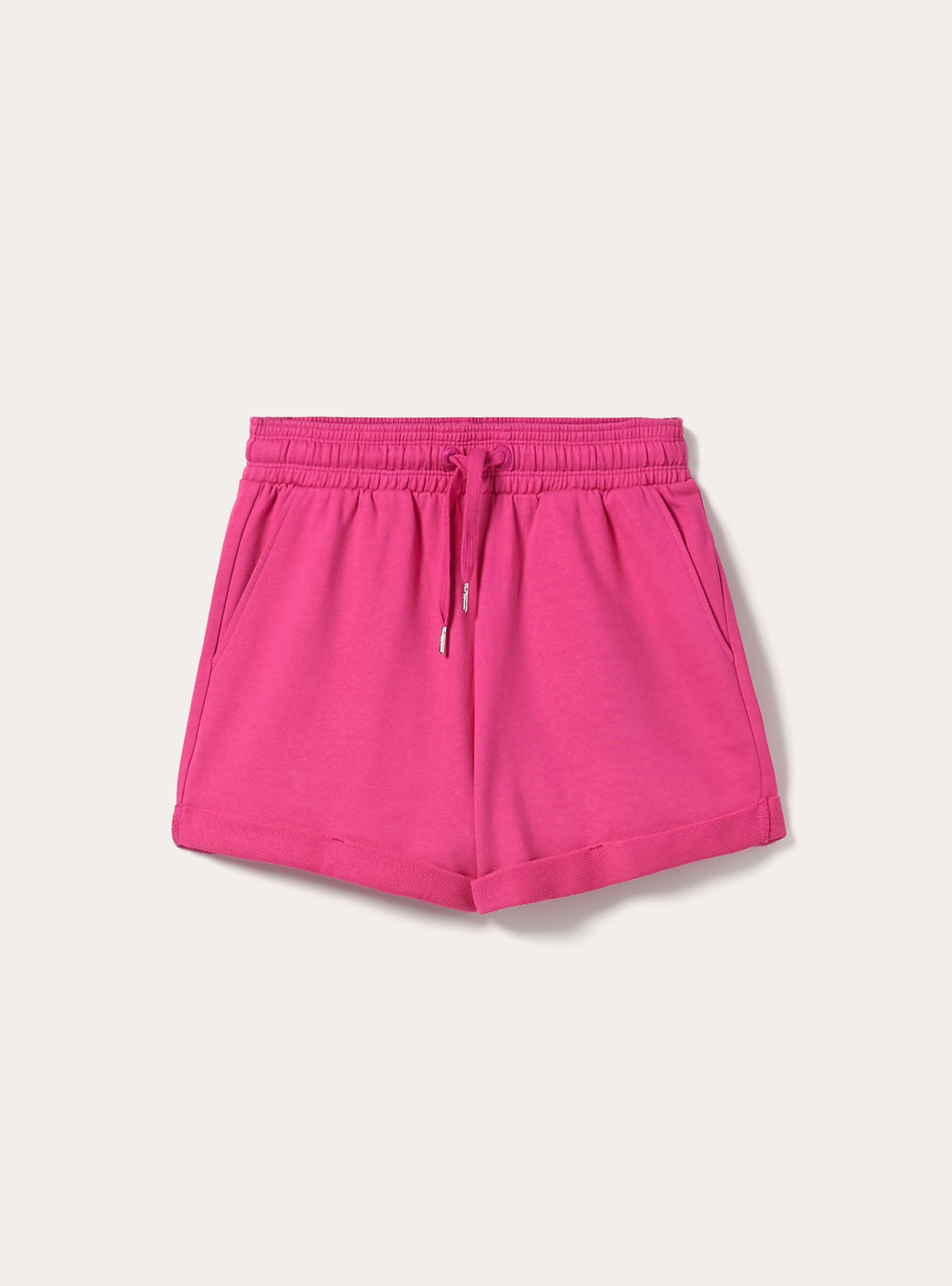 Plush shorts with laces
