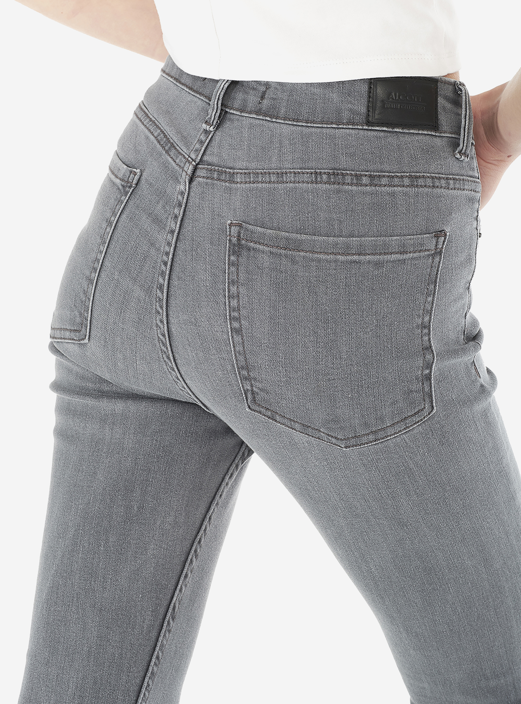 Denim skinny fit high rise, C112 GREY