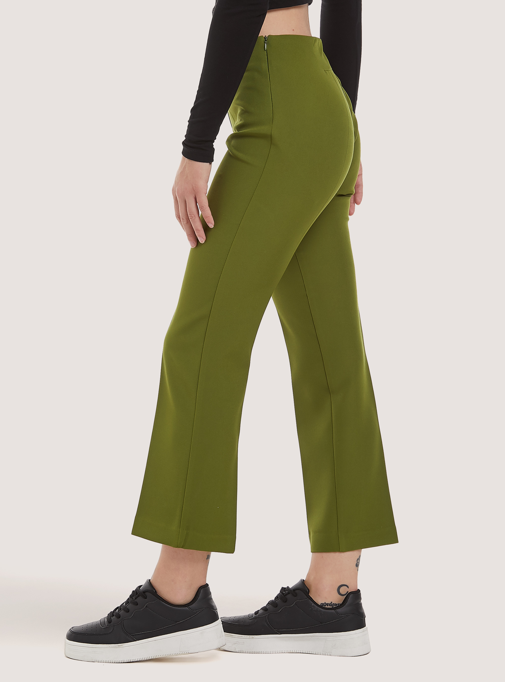 Pantaloni cropped Made in Italy, KY2 KAKY MEDIUM