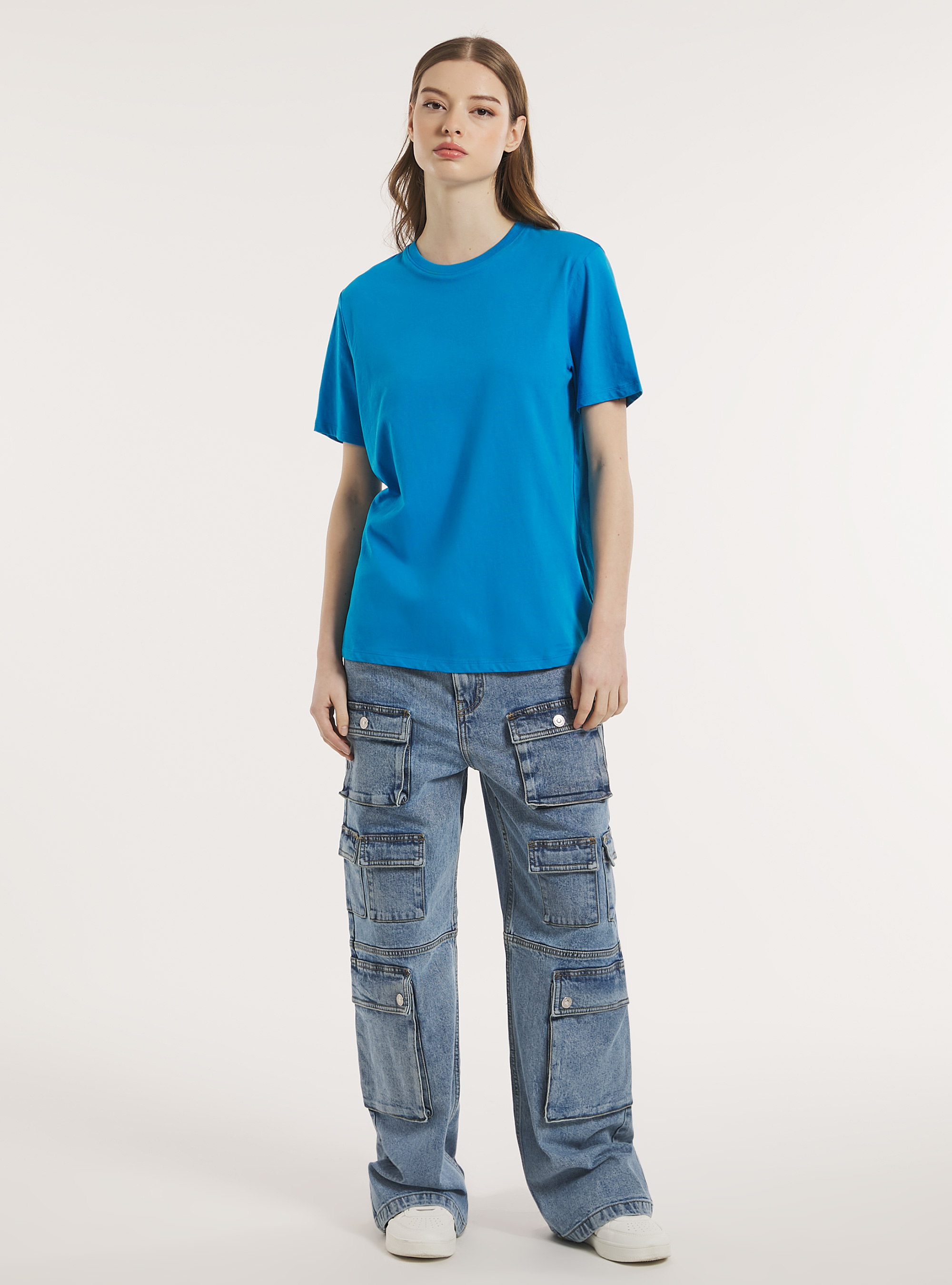 T-shirt en coton à col ras du cou, RY2 ROYALE MEDIUM