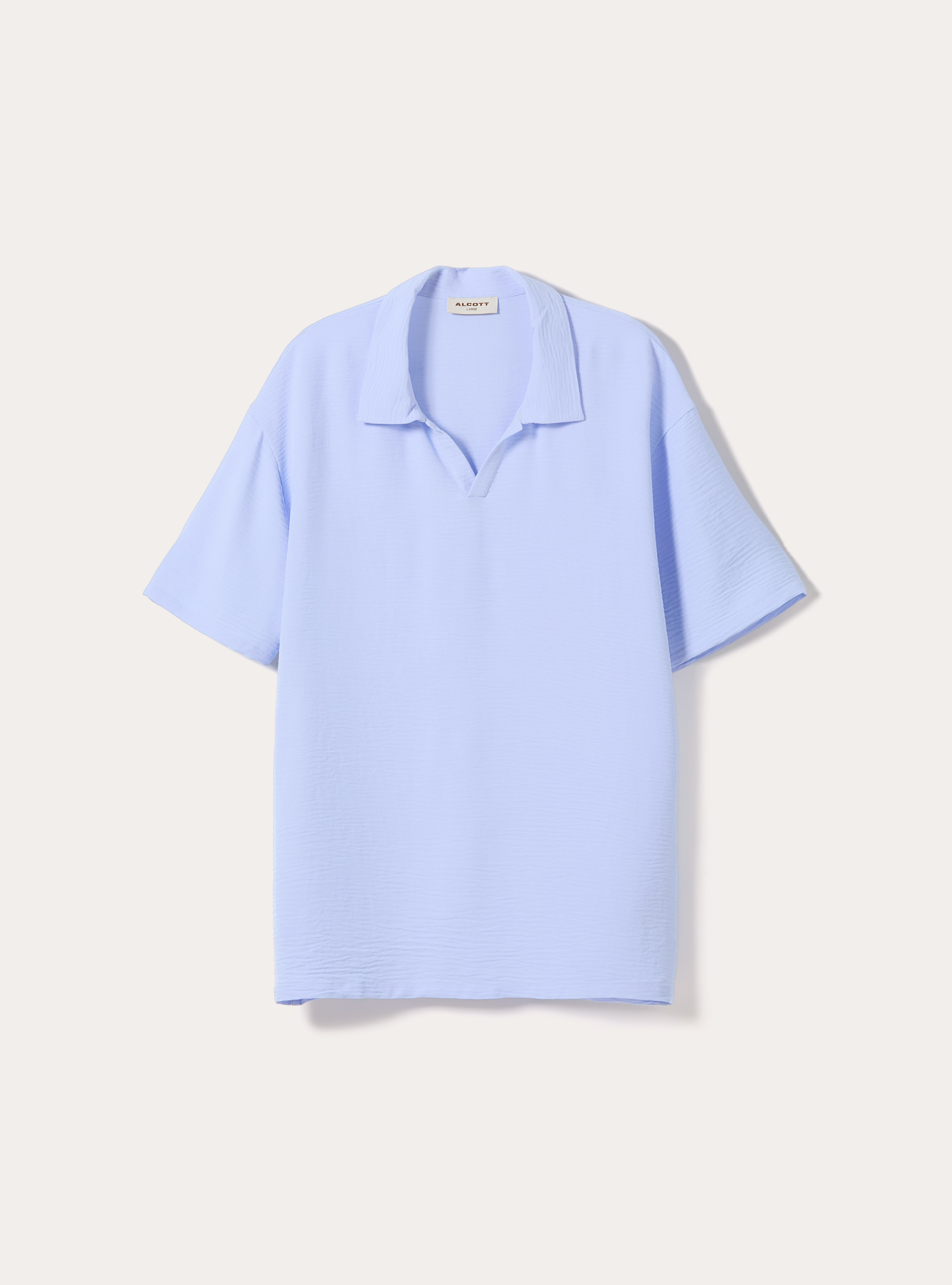 Polo basica in crepe, AZ1 AZURE DARK
