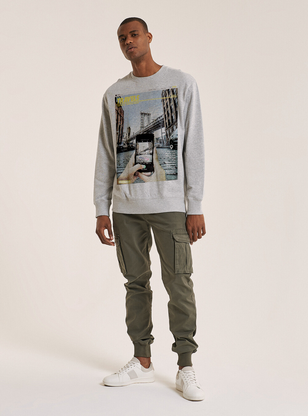 Felpa stampa fotografica, BIANCO GHIACCIO