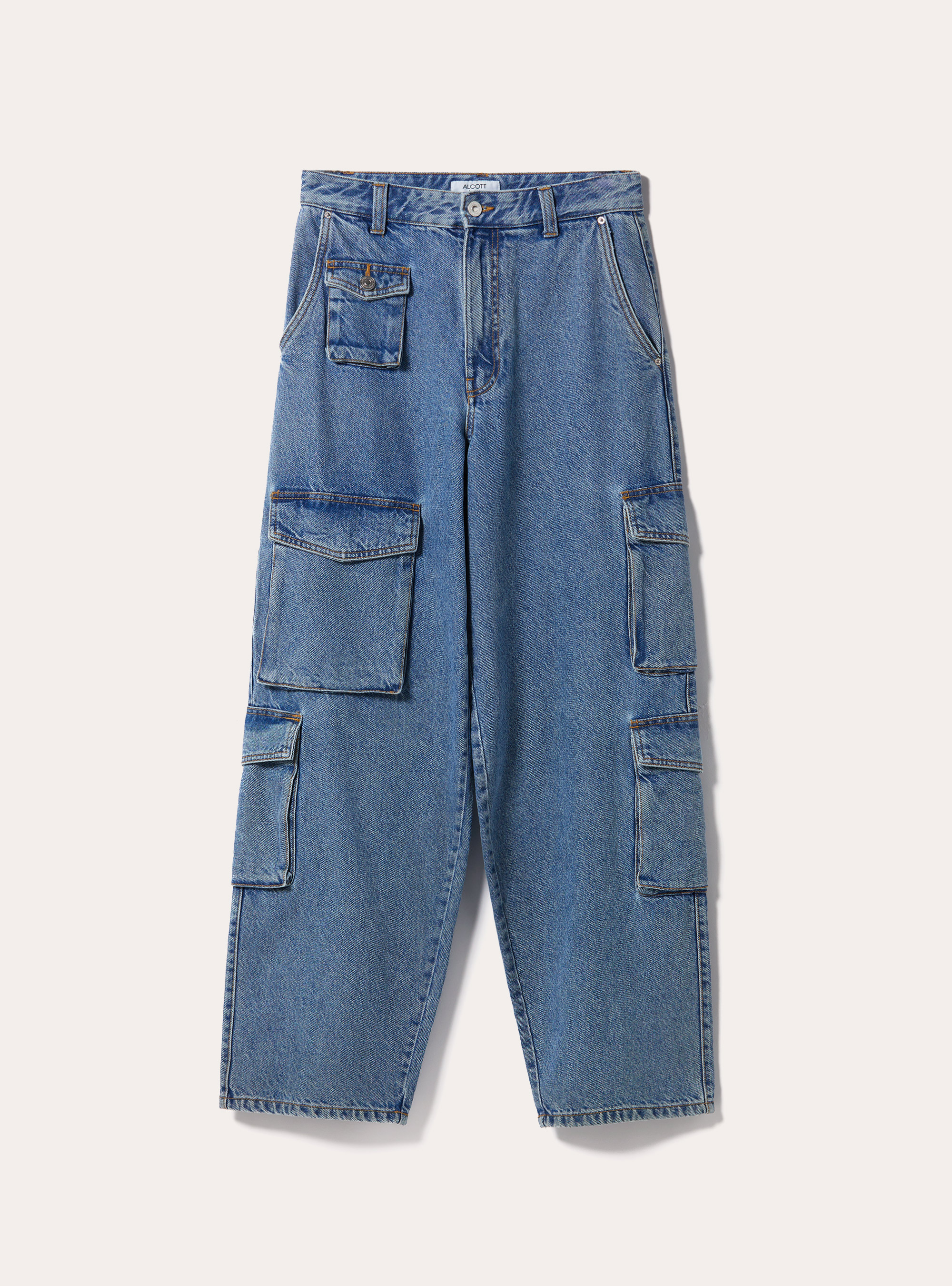 Multi-Cargo-Comfort-Fit-Jeans, D006 AZURE