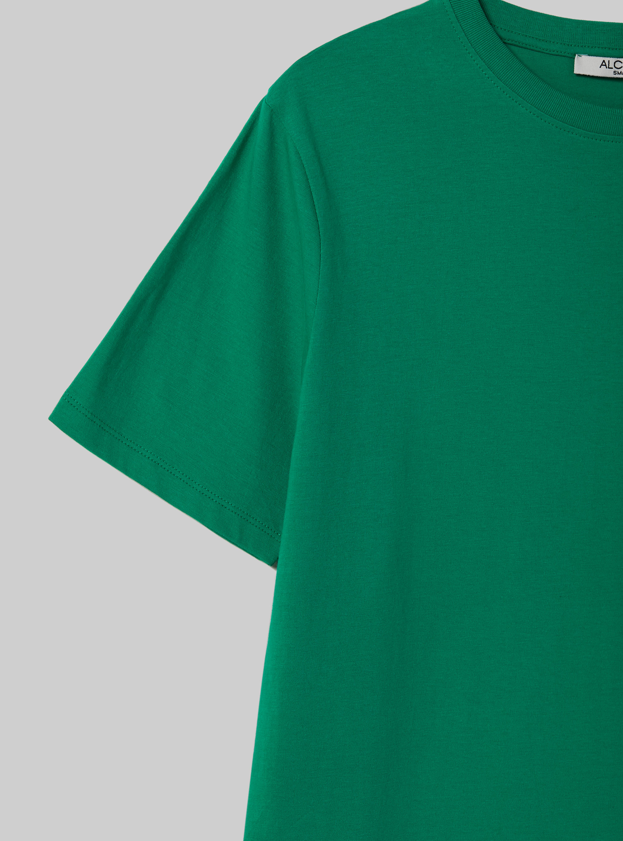 Cotton crew-neck T-shirt, GN2 GREEN MEDIUM