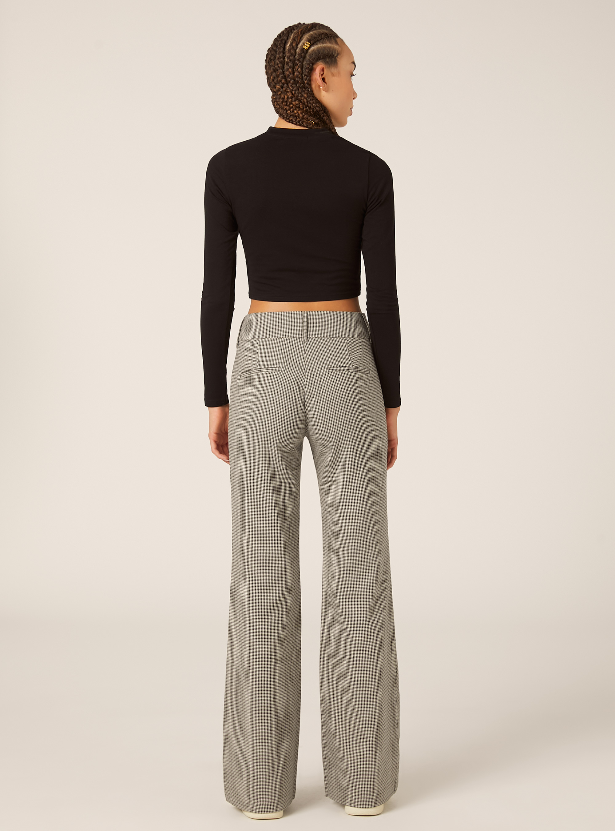 Pantaloni flare fit fantasia, BG2 BEIGE MEDIUM