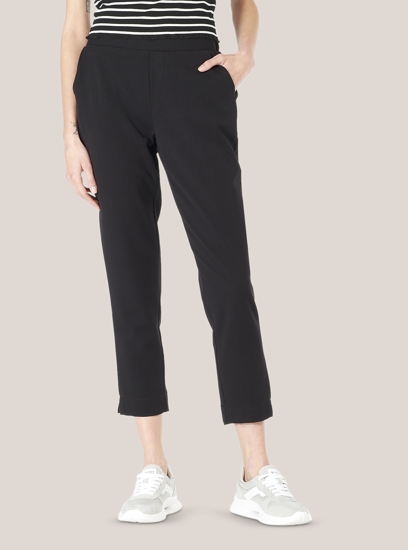 Pantalone tinta unita, C101 BLACK