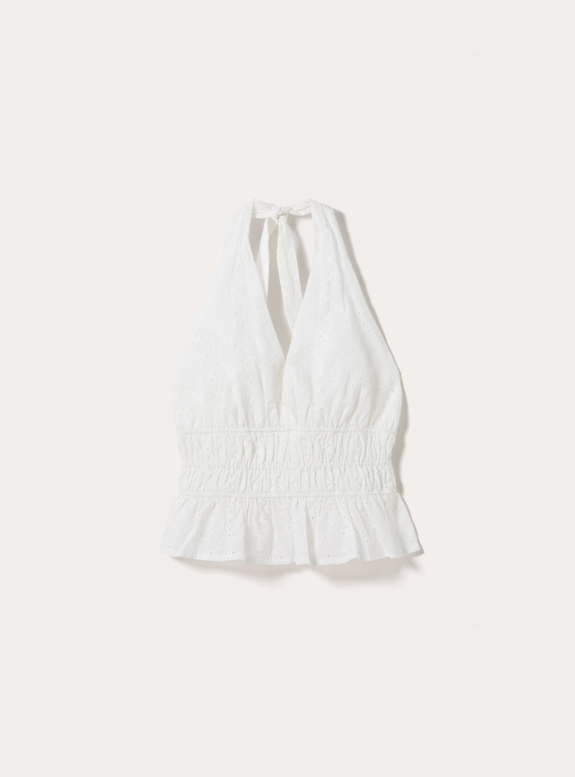 Blusa top in sangallo, WH2 WHITE