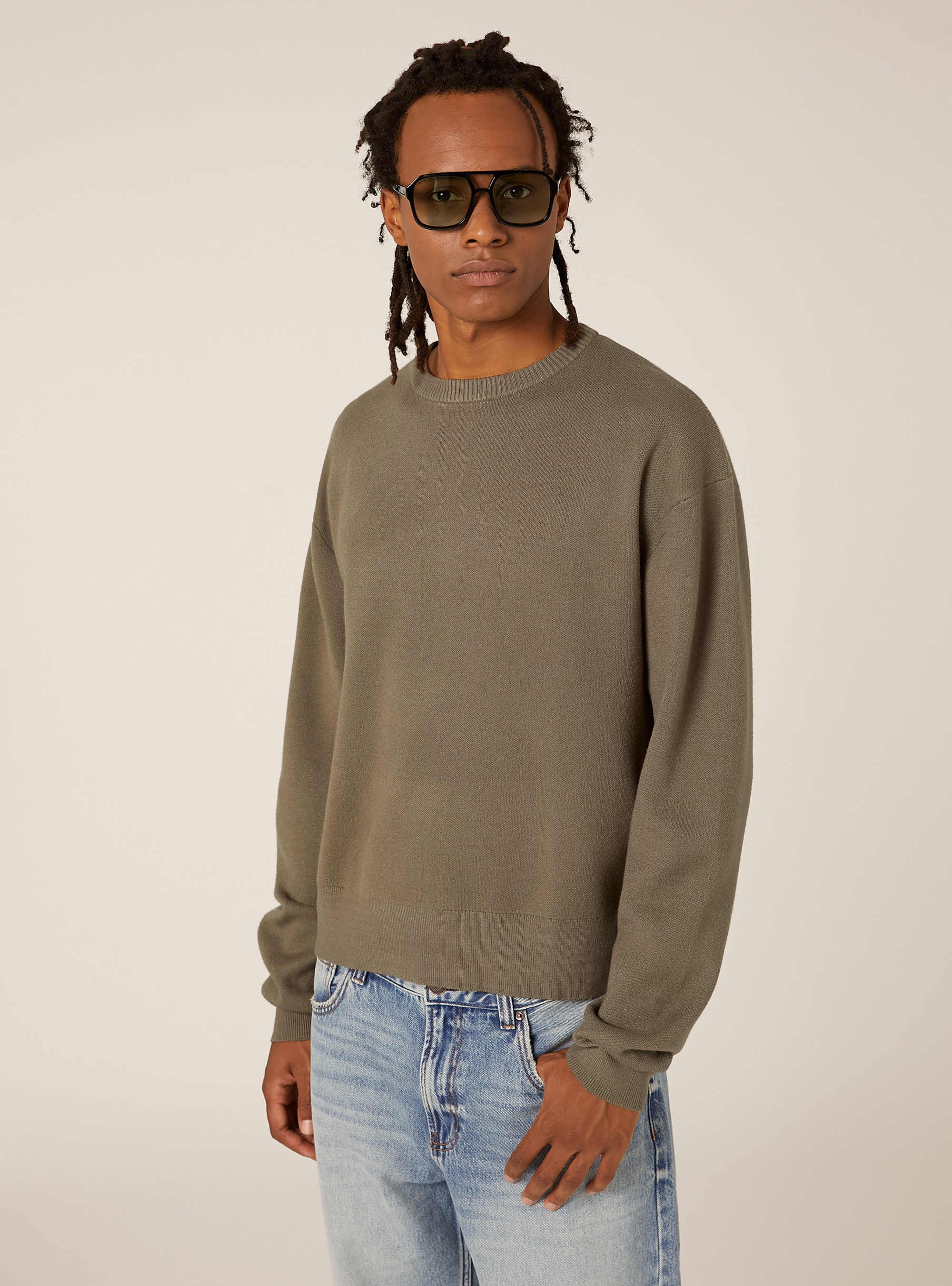 Pull-over doux coupe carrée, KY2 KAKY MEDIUM