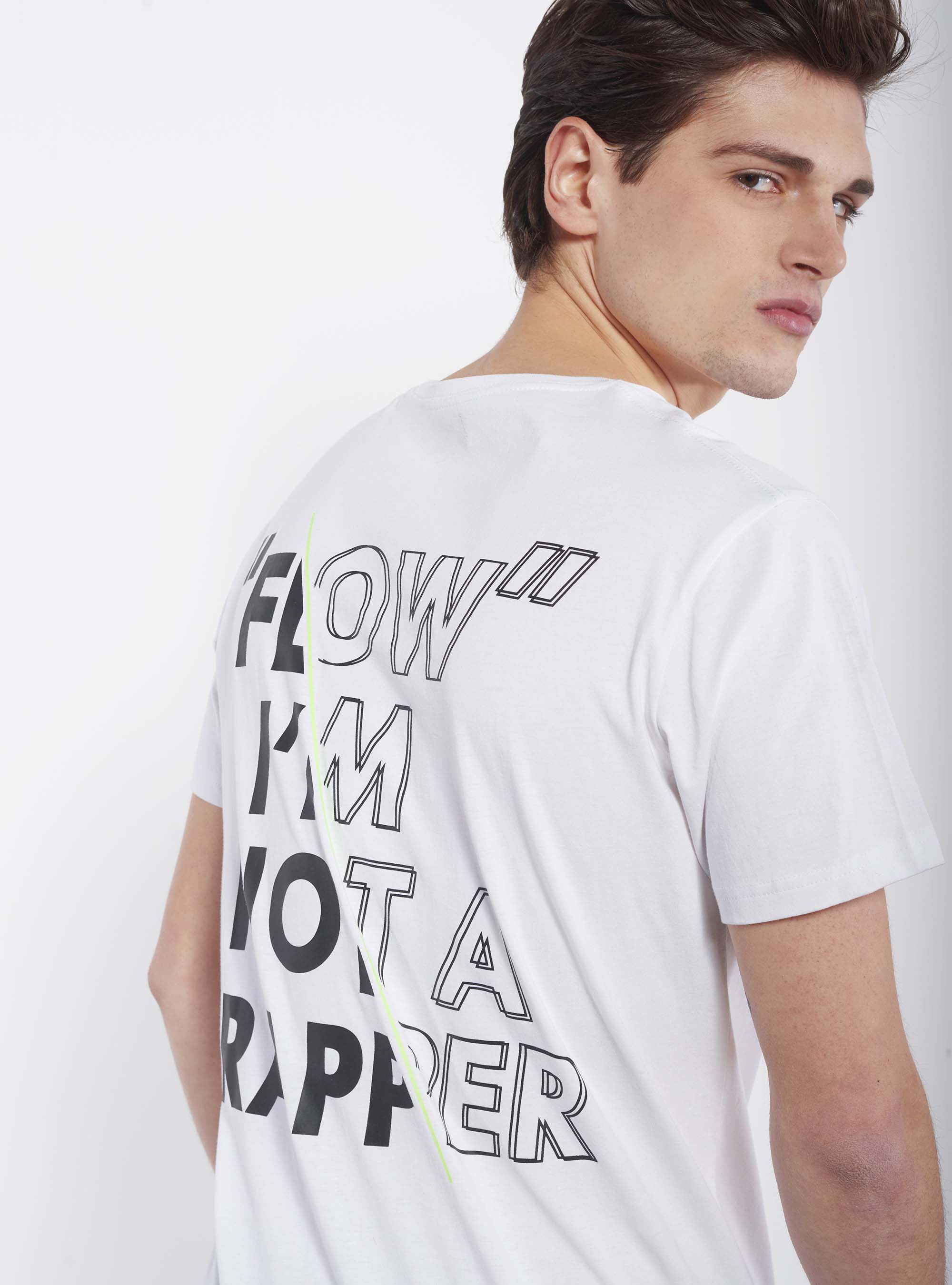 Camiseta estampada, BLANCO