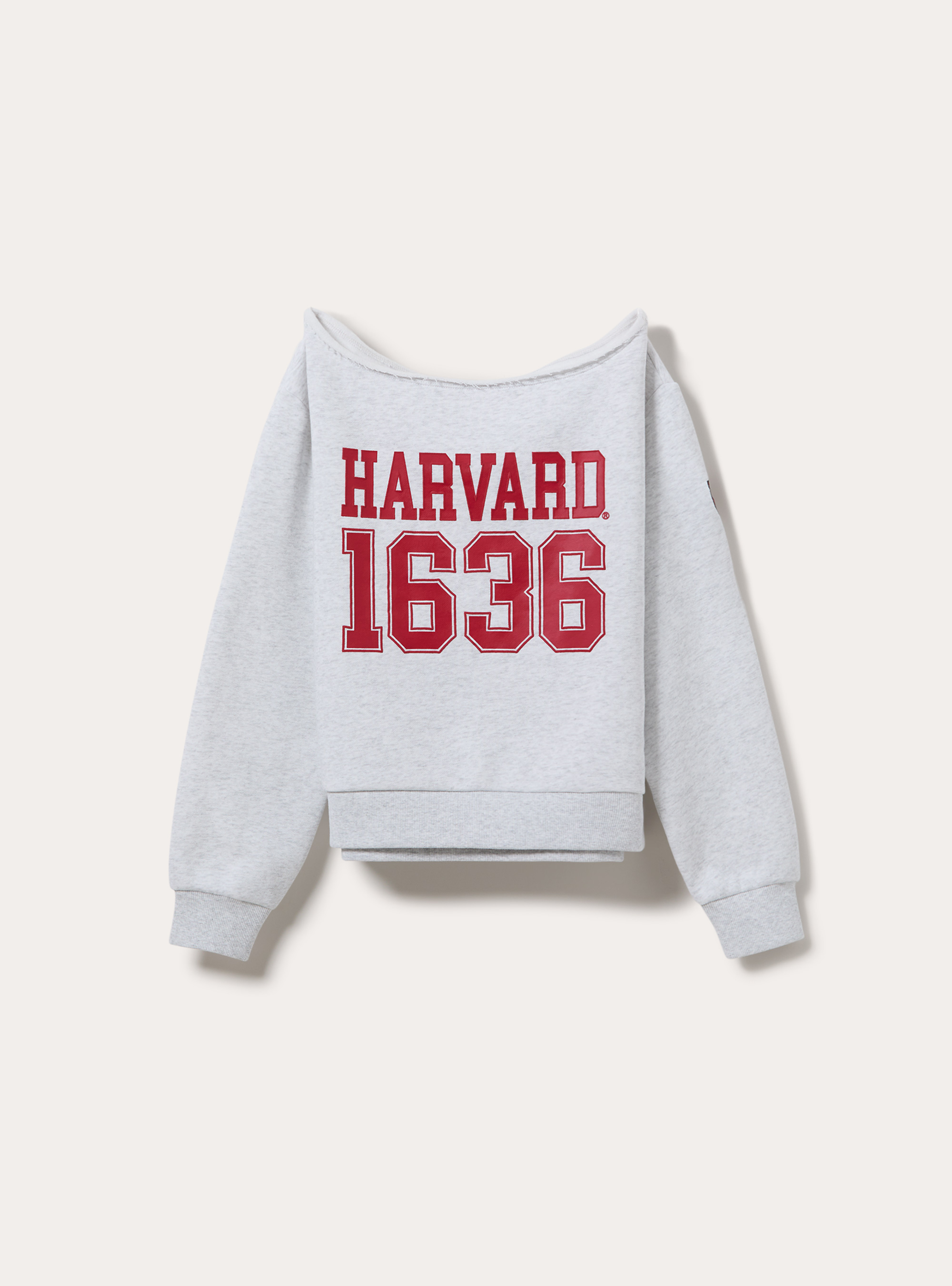Felpa scollo a barca harvard, MGY3 GREY MEL LIGHT