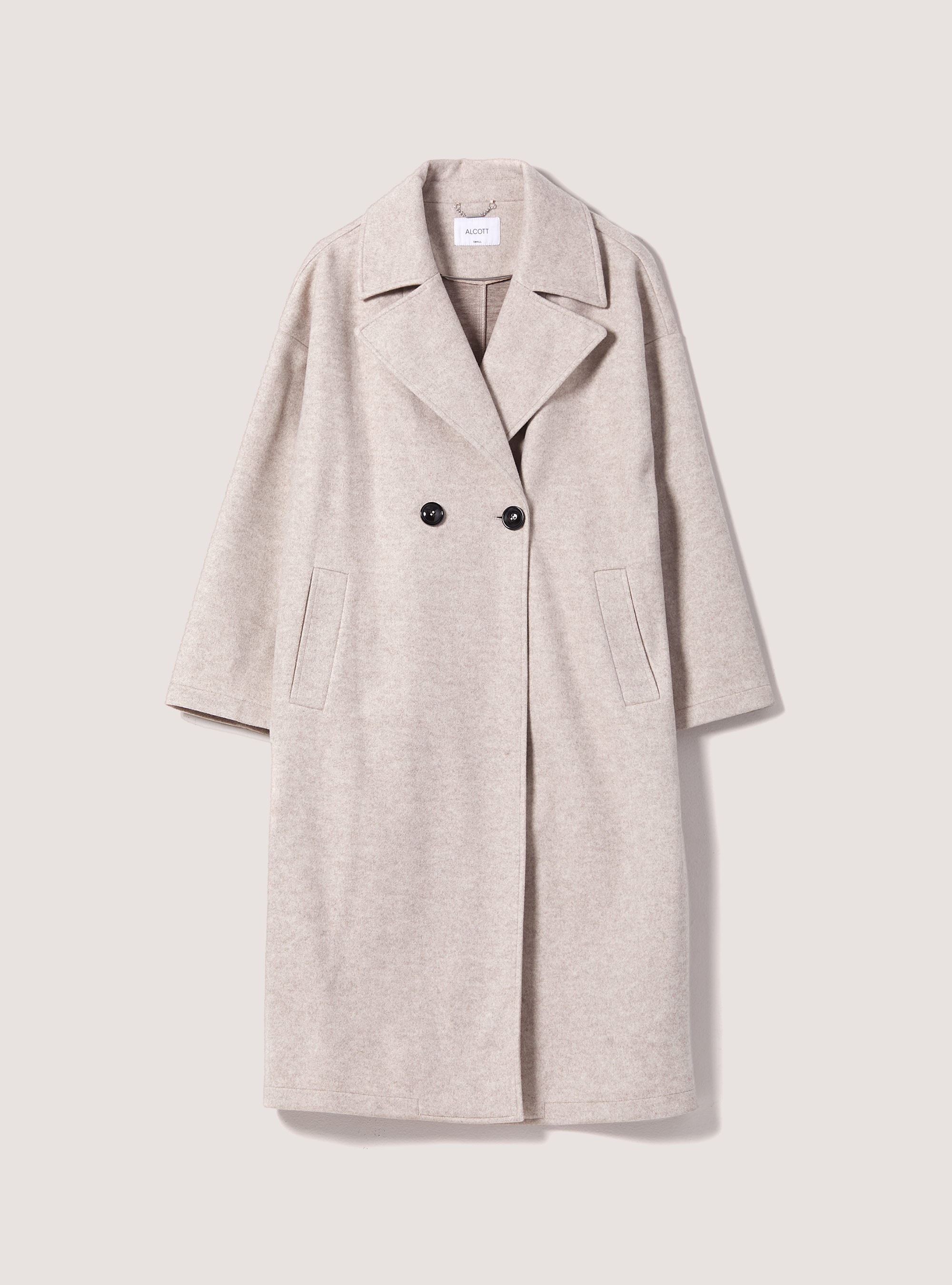 Oversized gauze knit coat, WH1 OFF WHITE