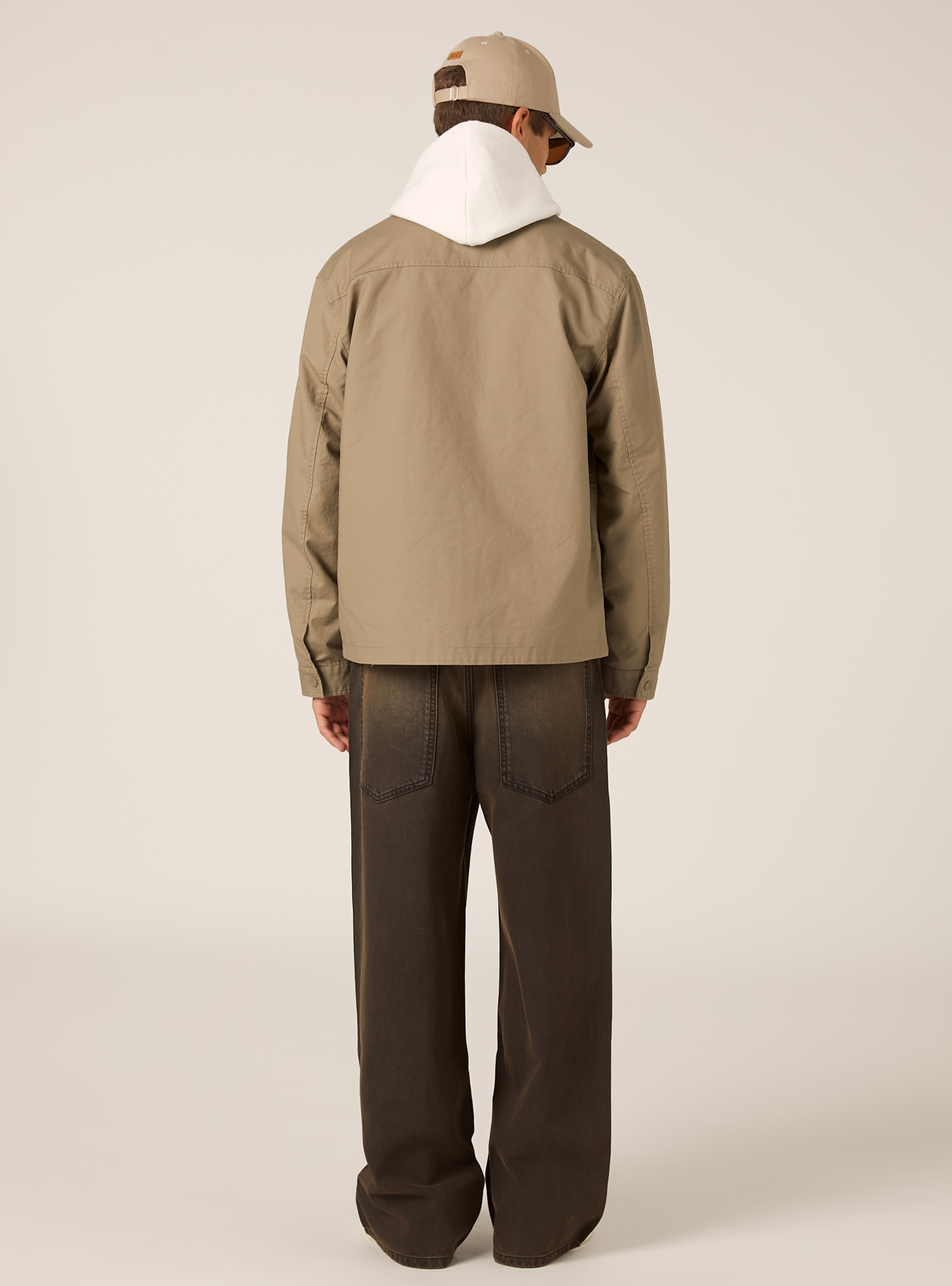 Boxy fit canvas jacket, BG2 BEIGE MEDIUM