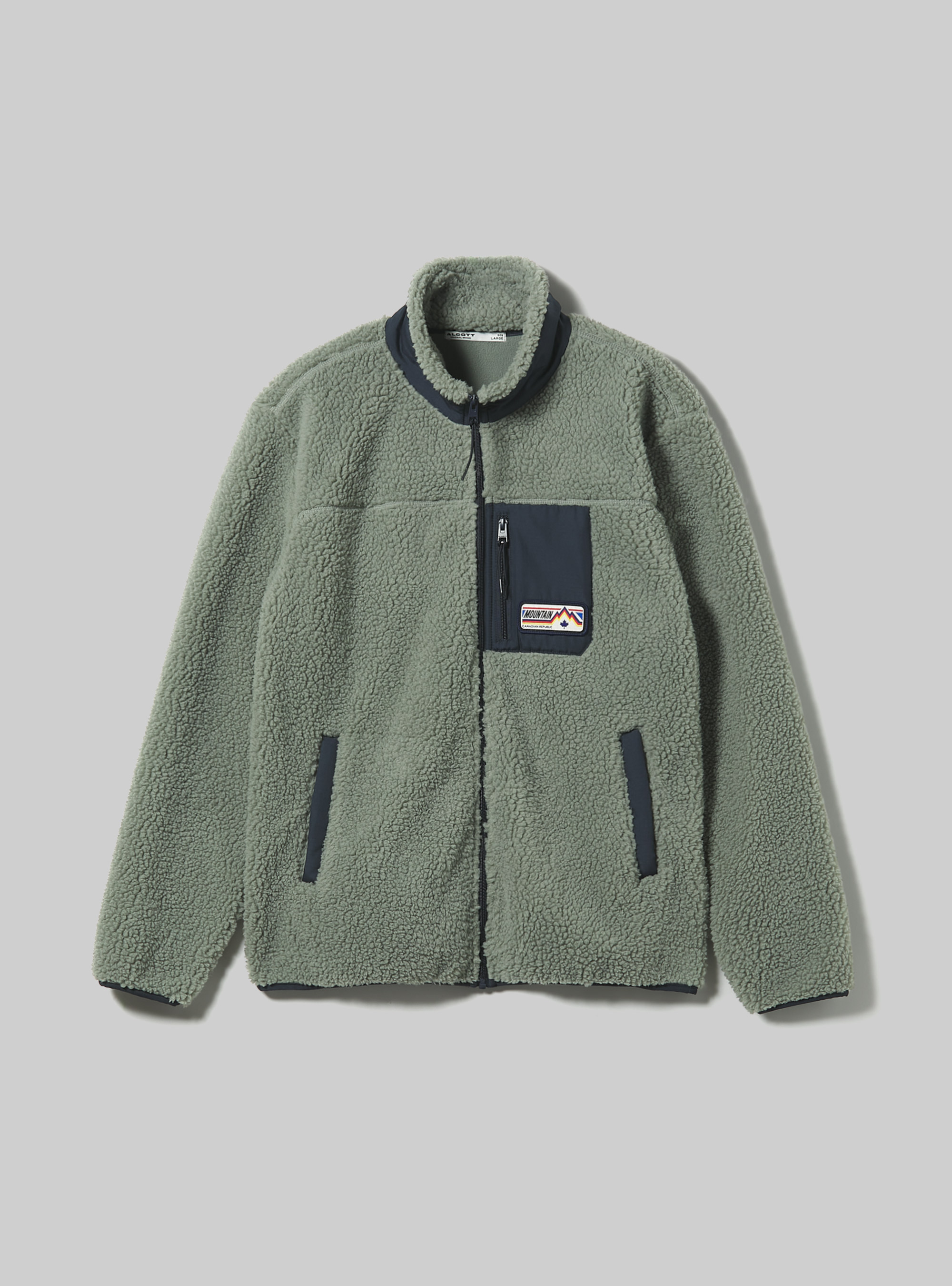 Giubbotto teddy con interno in pile, GN3 GREEN LIGHT