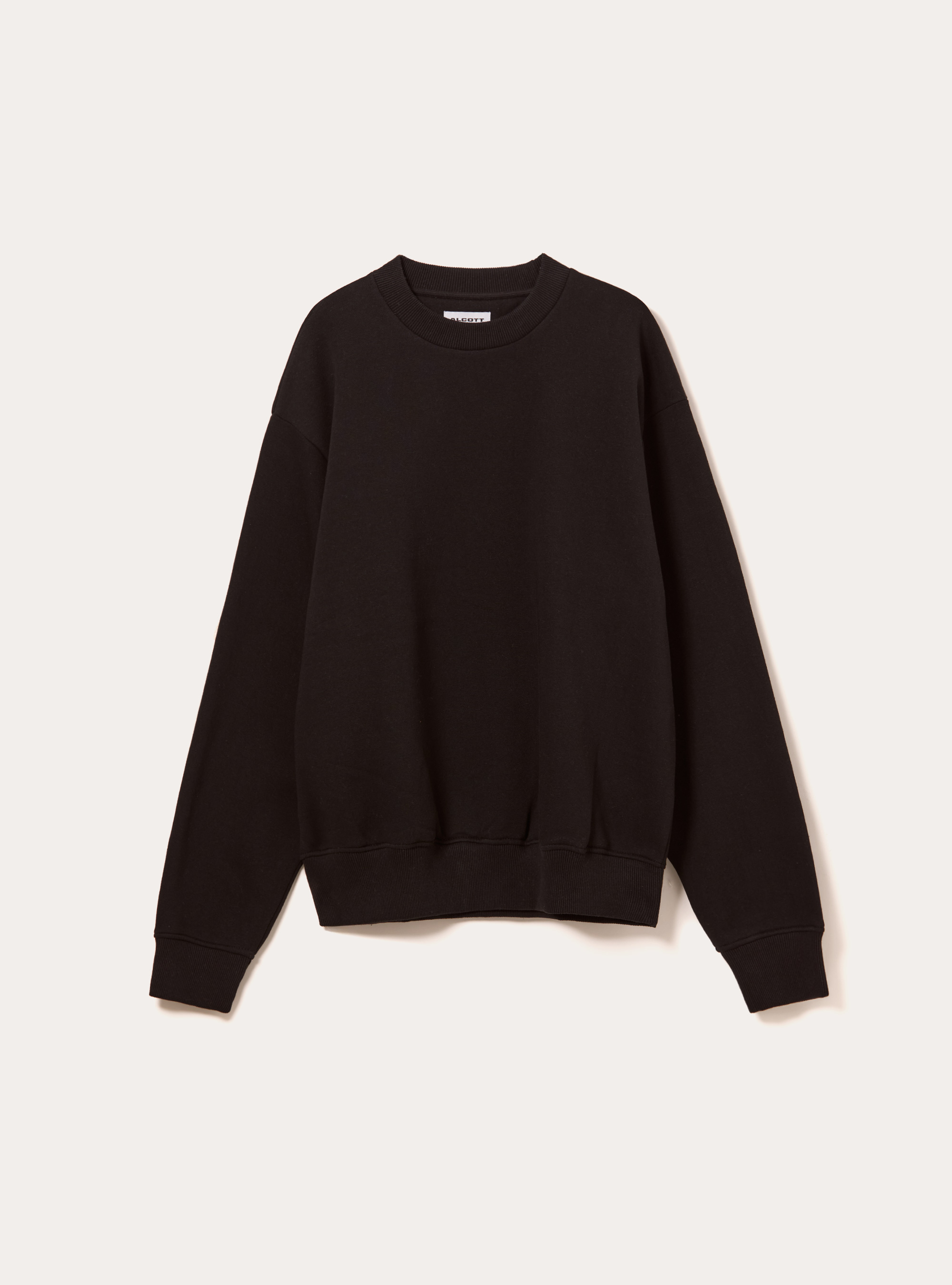 Boxy fit crew neck sweatshirt, BK1 BLACK