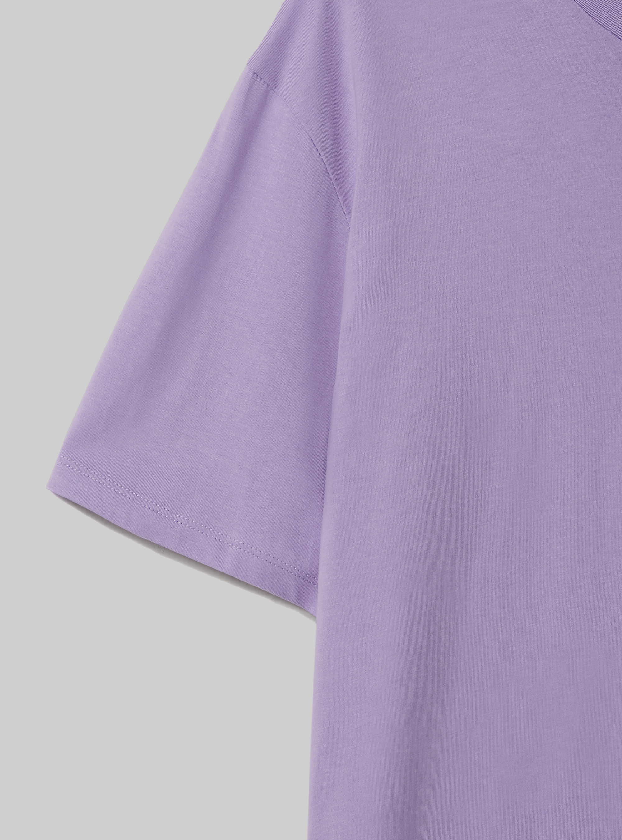 Camiseta de algod&oacute;n con cuello redondo, LC2 LILLAC MEDIUM