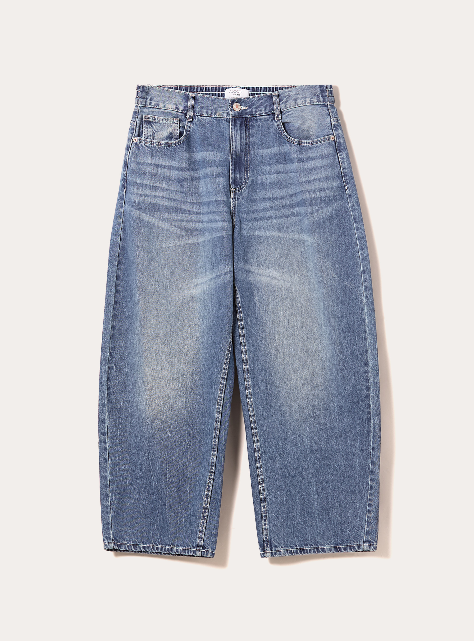 Vaqueros con corte barrel, D003 MEDIUM BLUE