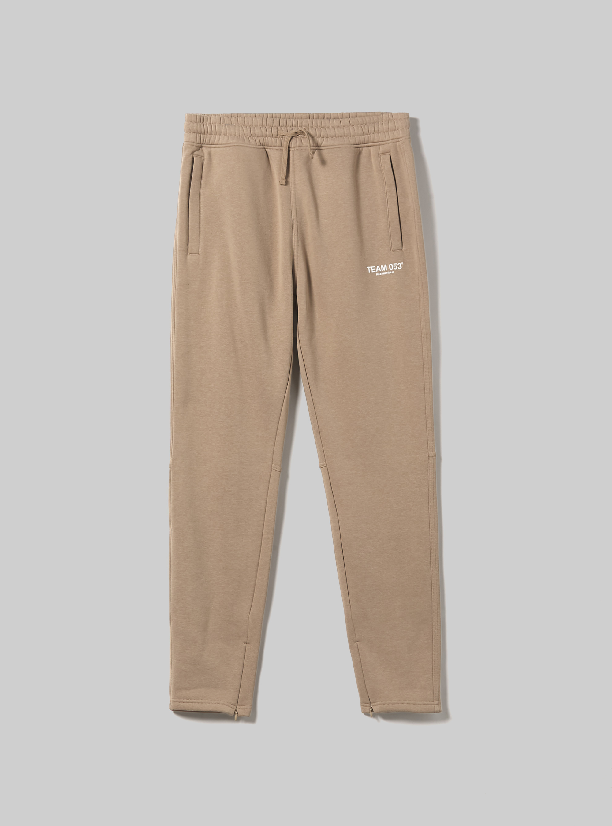 Jogger trousers with Team 053 print, BG1 BEIGE DARK