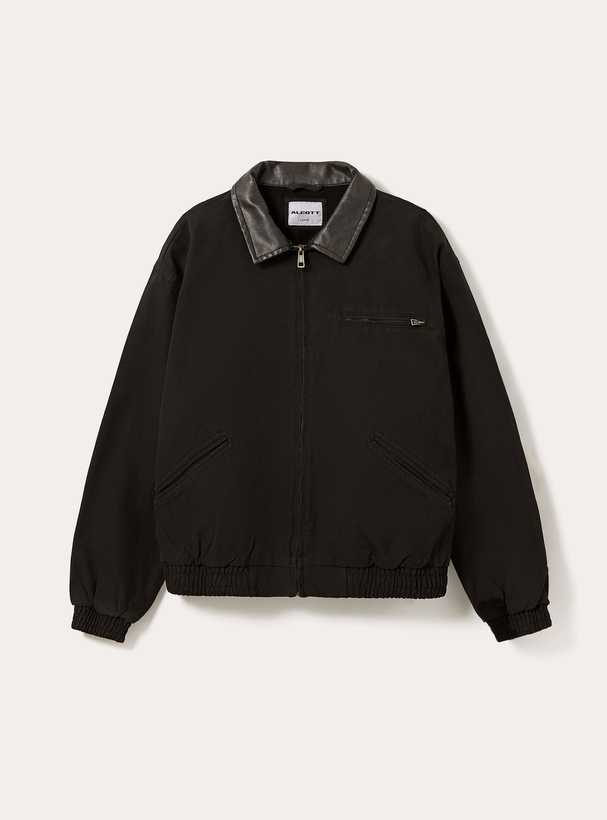 Polo neck jacket, BK1 BLACK