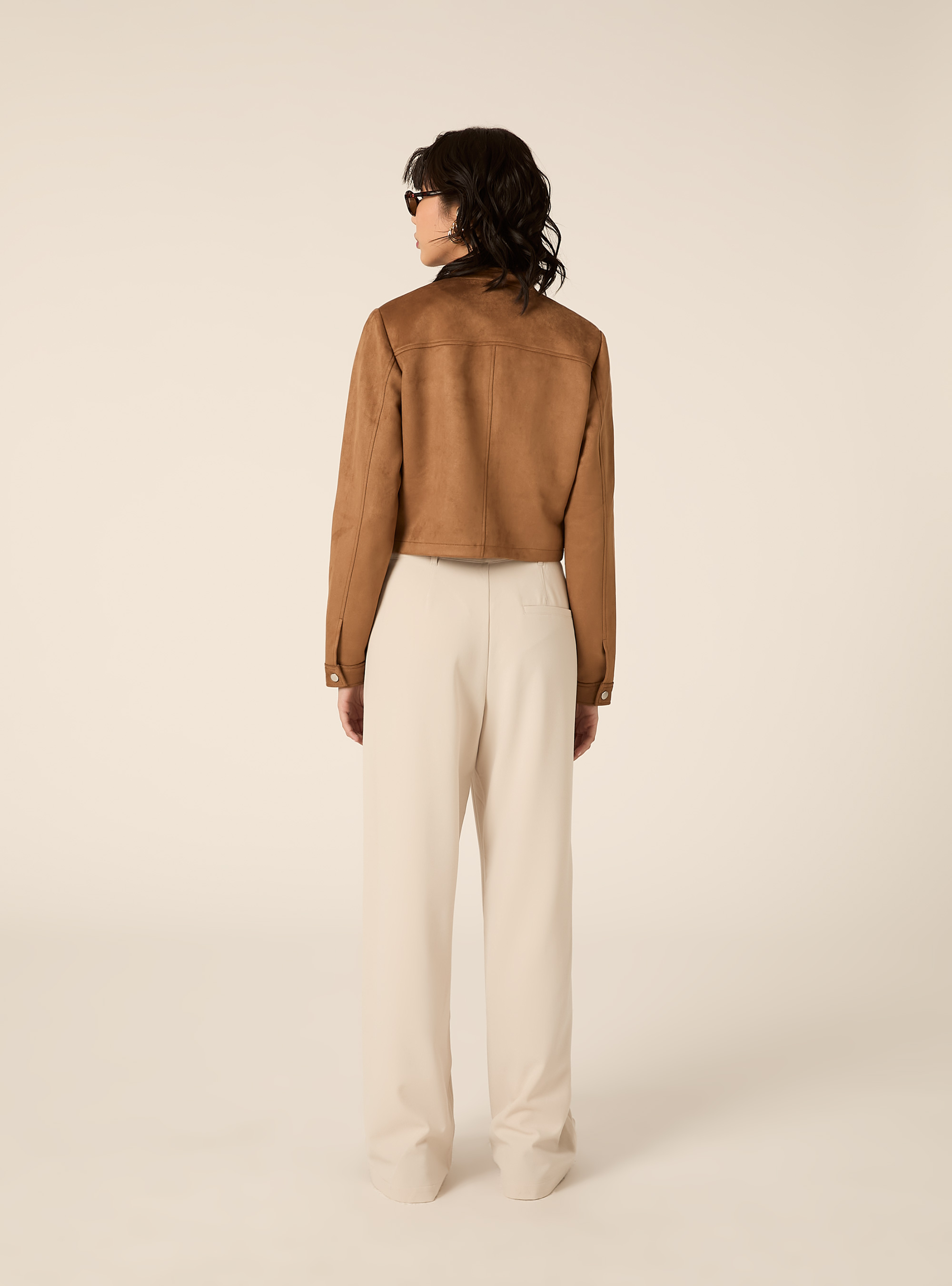 Giubbotto effetto camoscio, TB2 TOBACCO MEDIUM