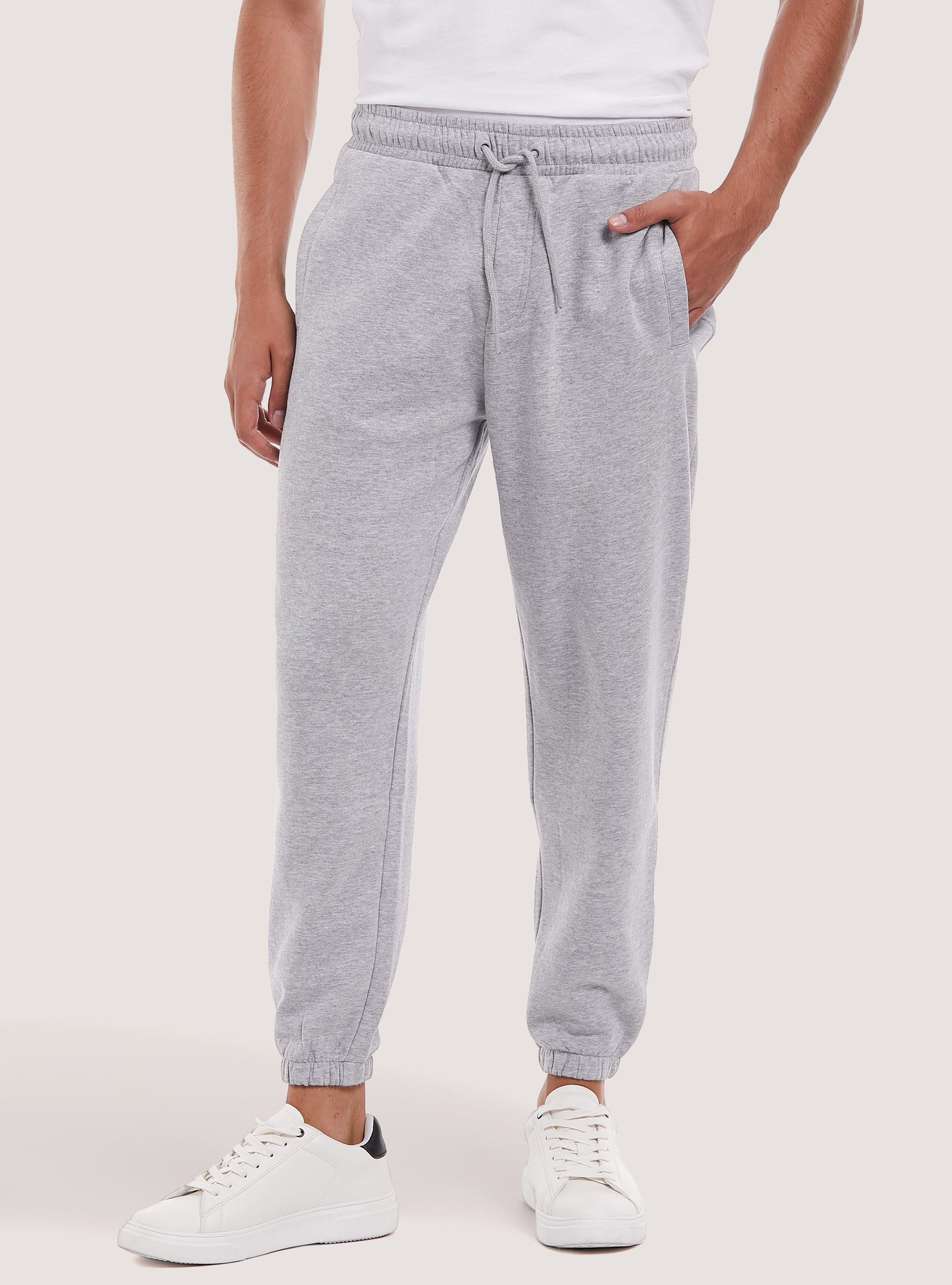 Plush jogger trousers, MGY2 GREY MEL MEDIUM