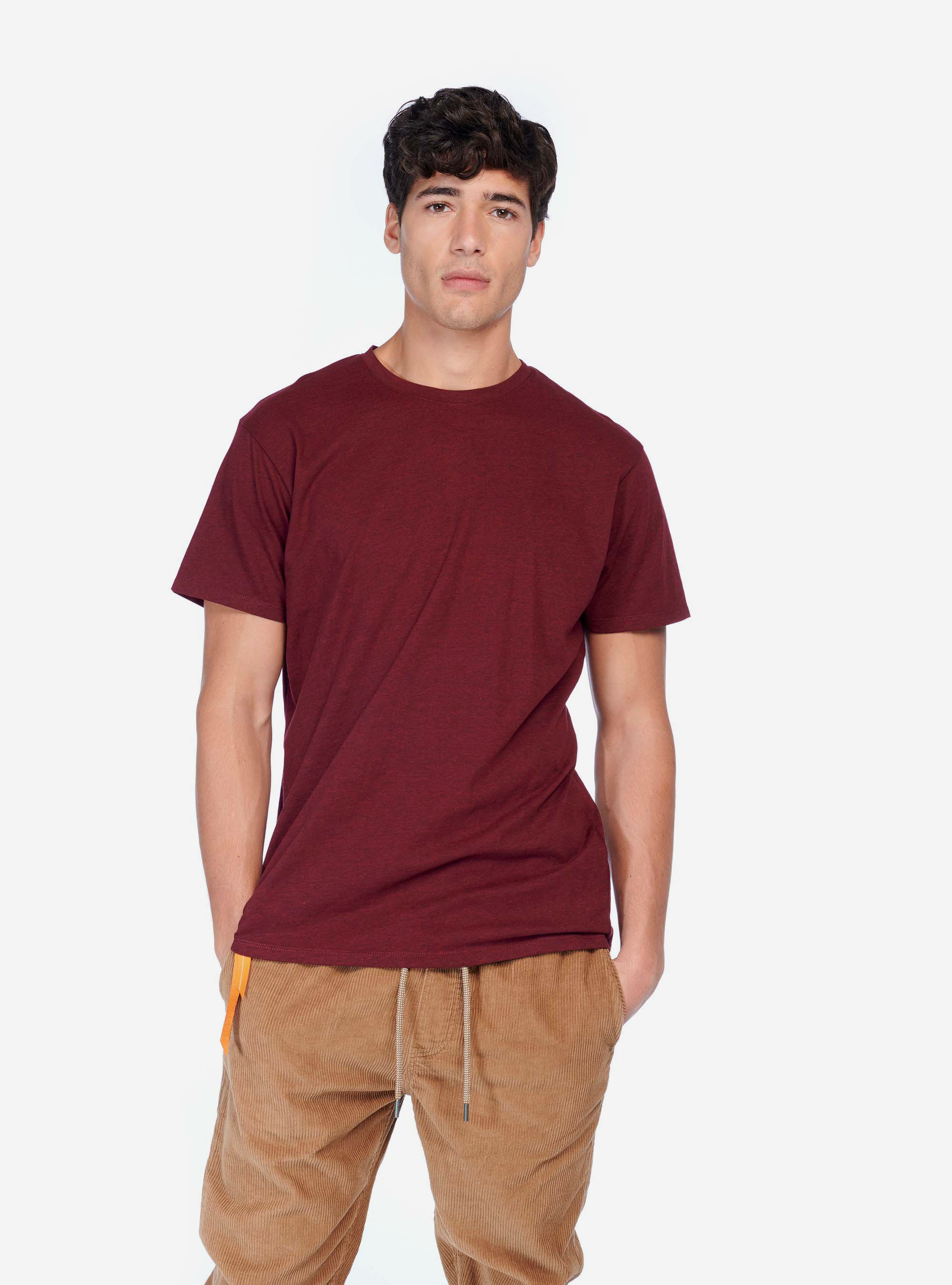 COLOR BLOCK T-SHIRT, BORDEAUX