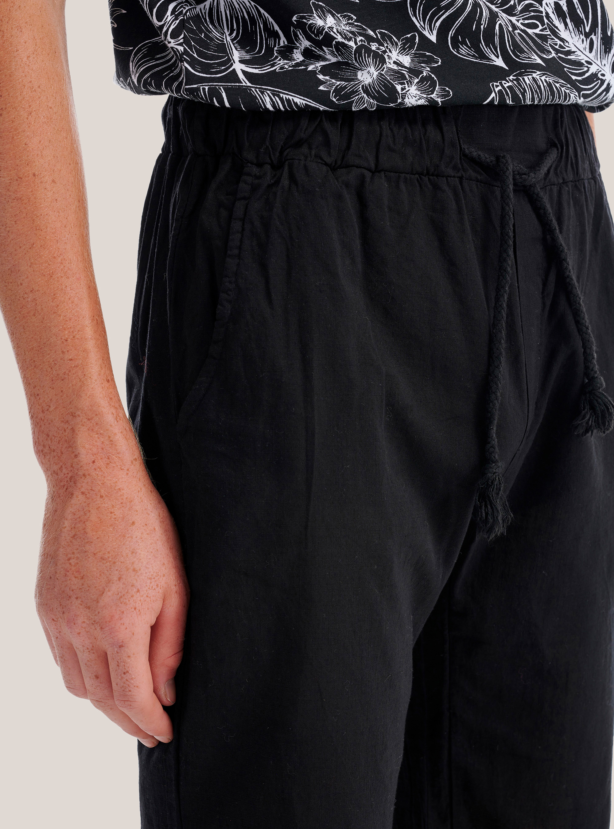 Bermuda en teinte unie, C101 BLACK