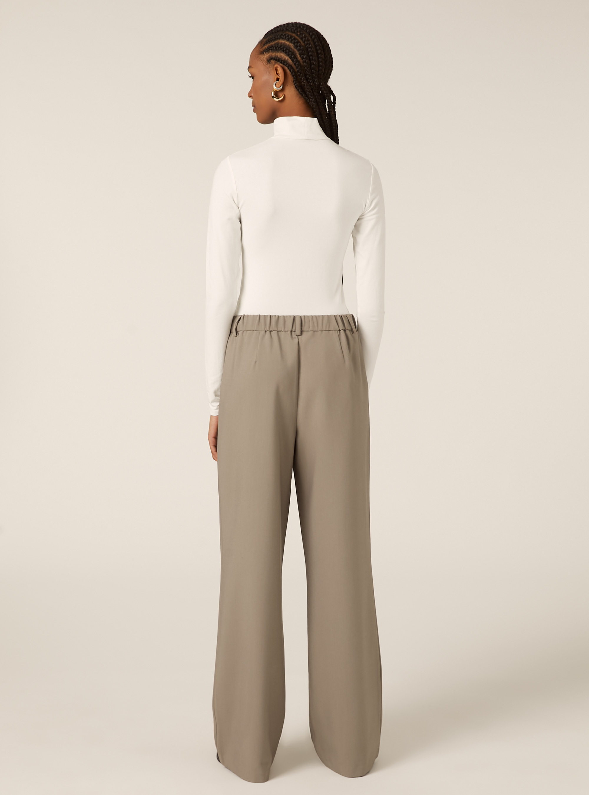 Tailored trousers with pleats, BG1 BEIGE DARK