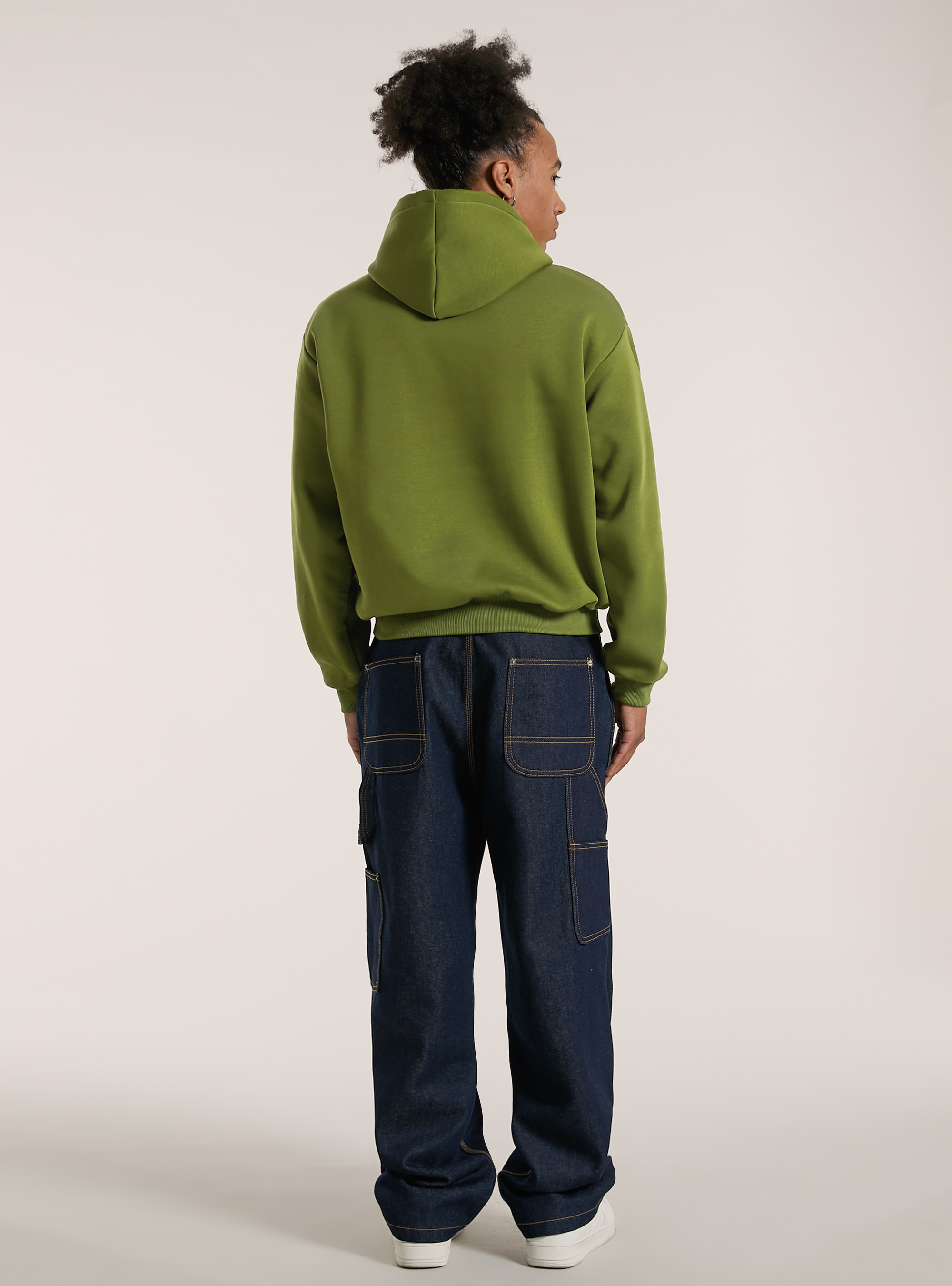 Boxy Fit Hoodie Genderless, LI1 LIME DARK